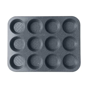 Forma para muffins com acabamento Quantanium - Cinzento, 12 unid. - Denby