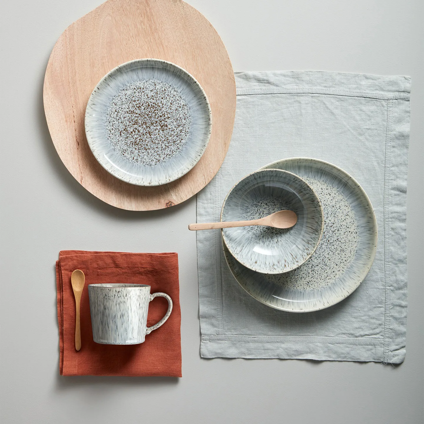 Prato Halo Speckle coupe 21 cm, Cinzento-castanho Denby