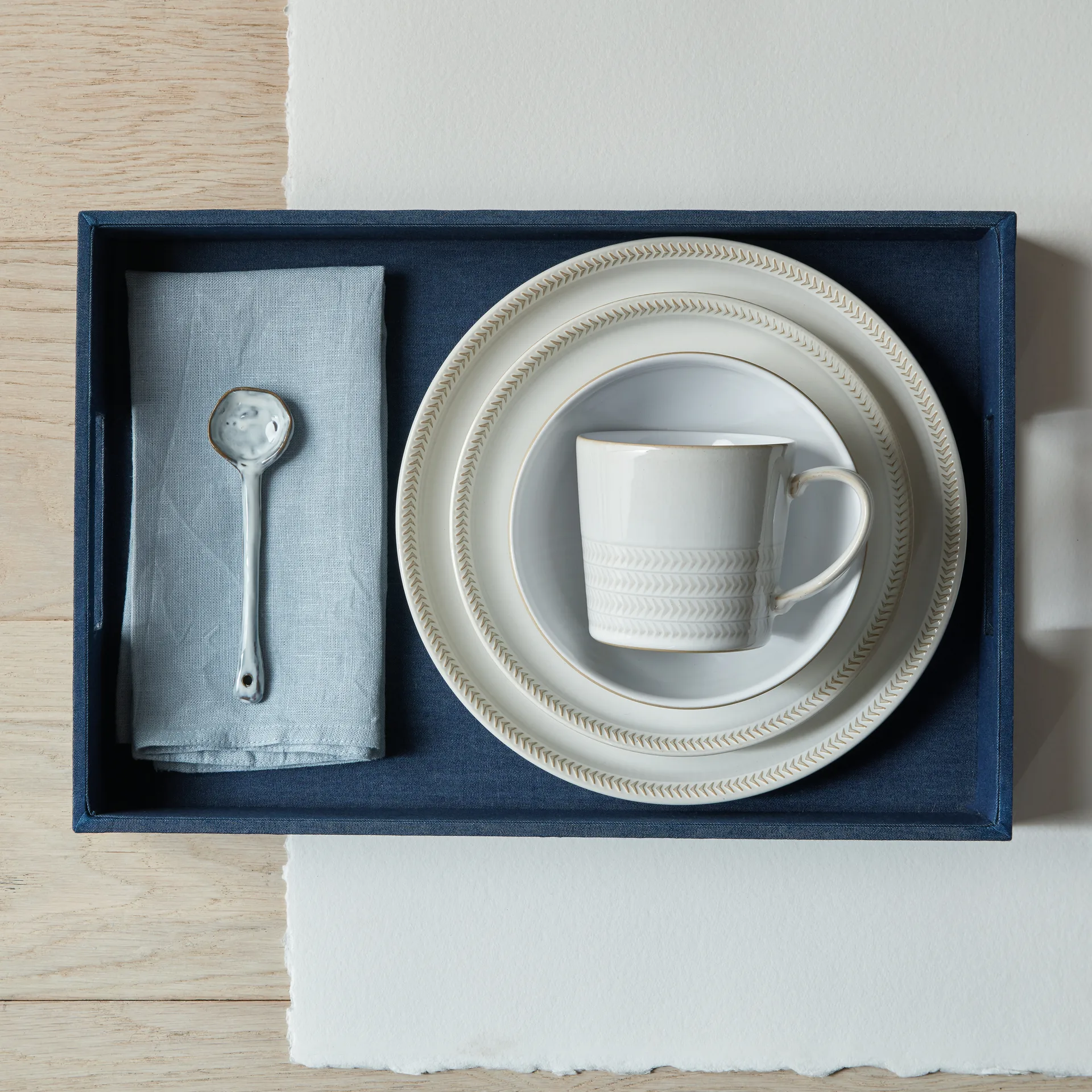 Prato Natural Lona coupe 21 cm, Texturizado Denby