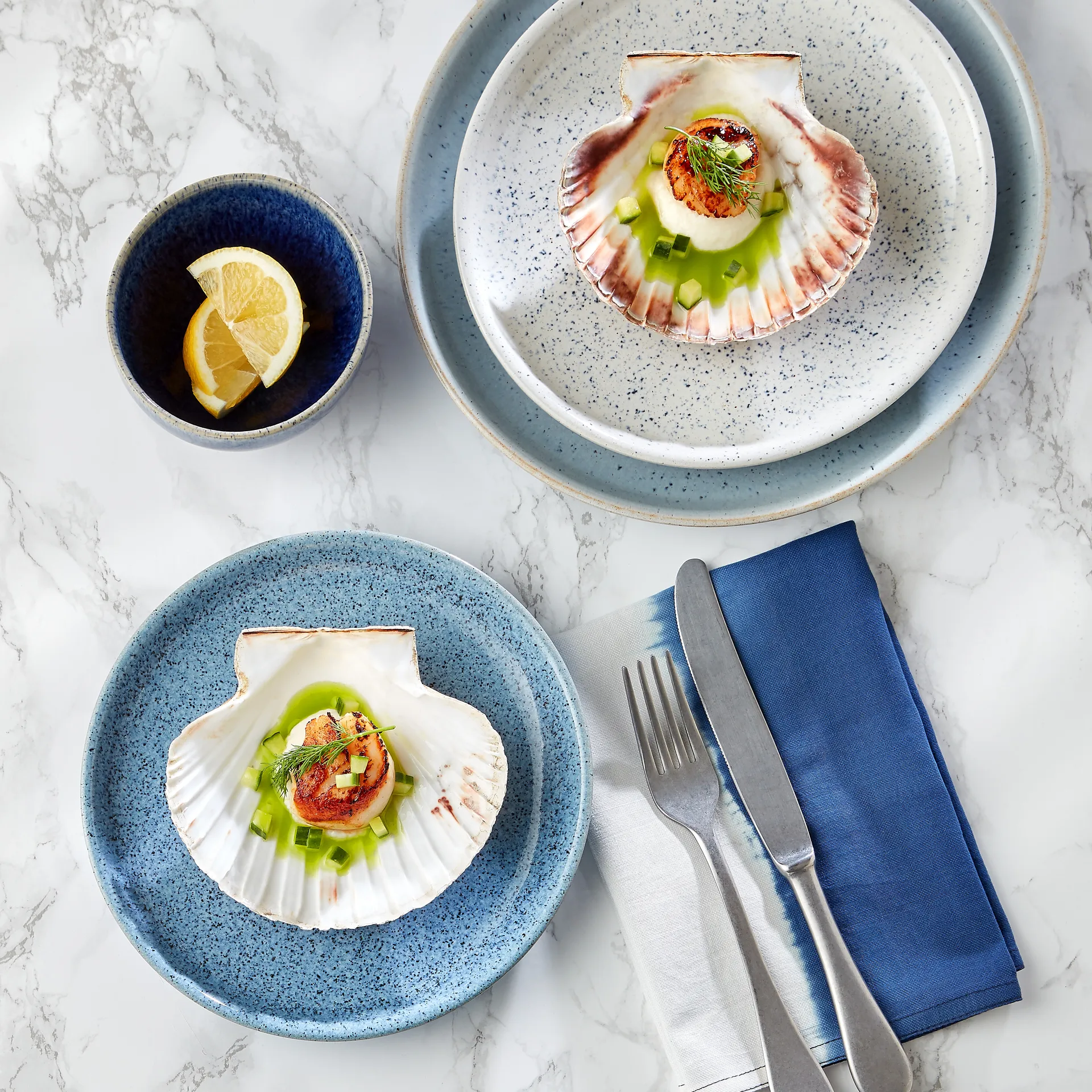 Prato Studio Blue coupe 26 cm, Pedra Denby