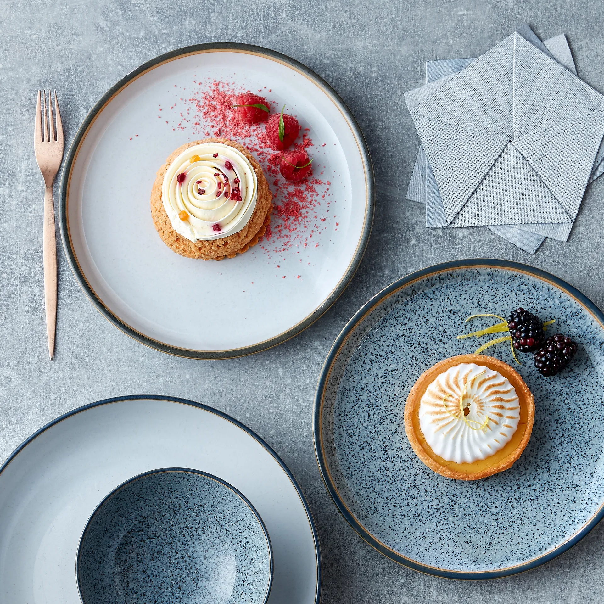 Prato Studio Grey coupe 26 cm, Granito Denby