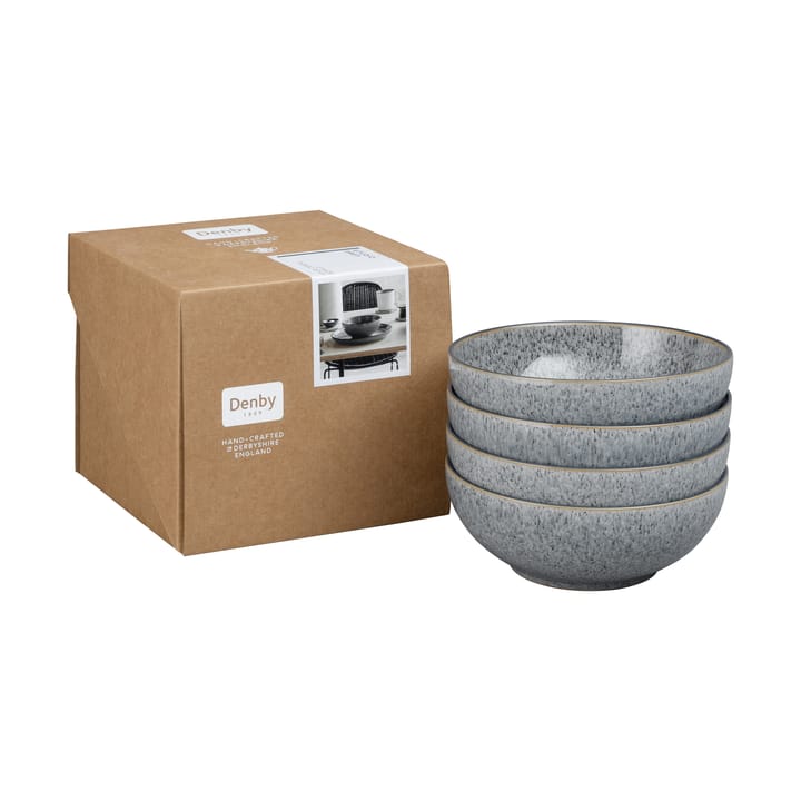 Studio Grey coupe tigela de cereais 17 cm 4-unidades , Granito Denby