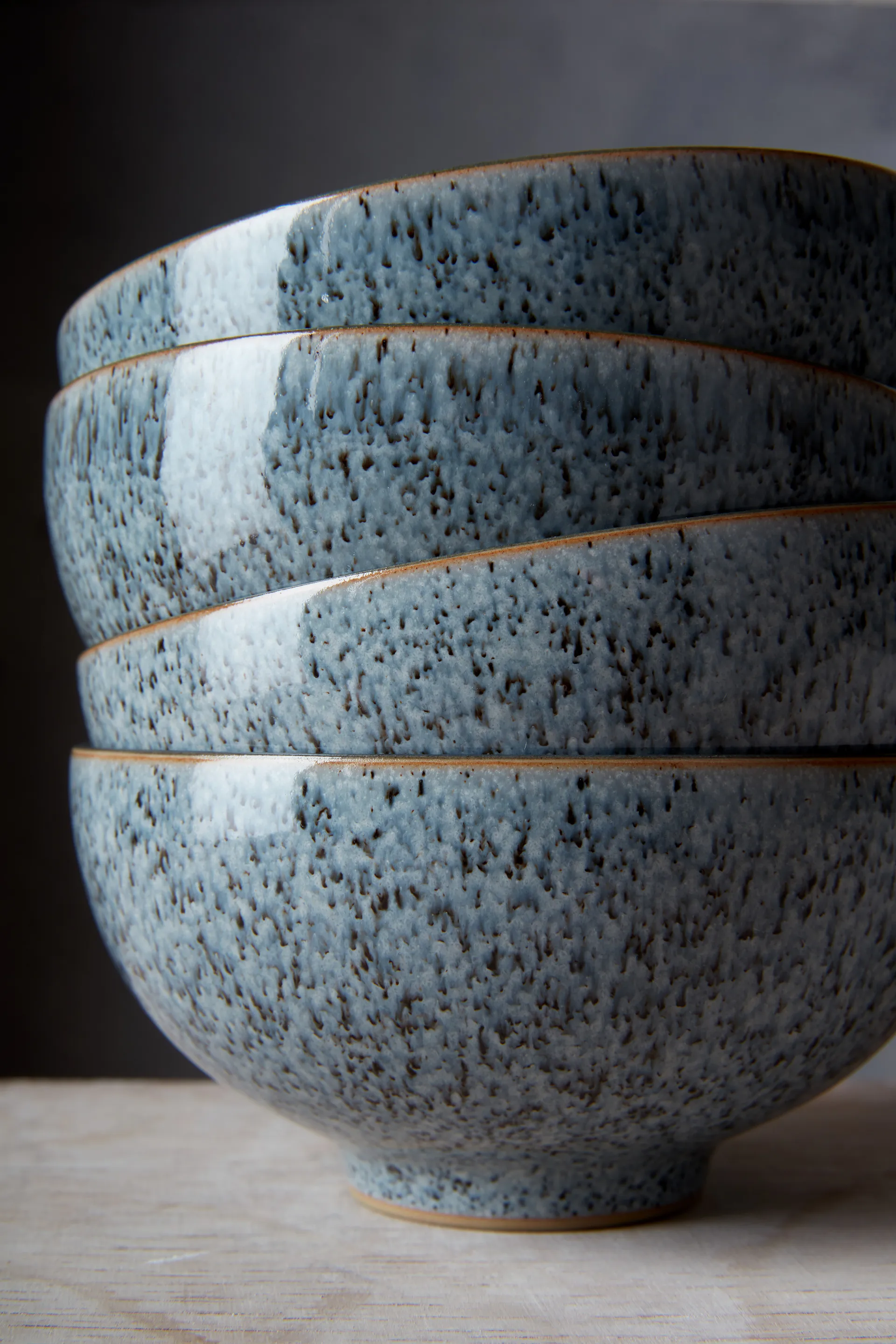 Studio Grey coupe tigela de cereais 17 cm 4-unidades , Granito Denby