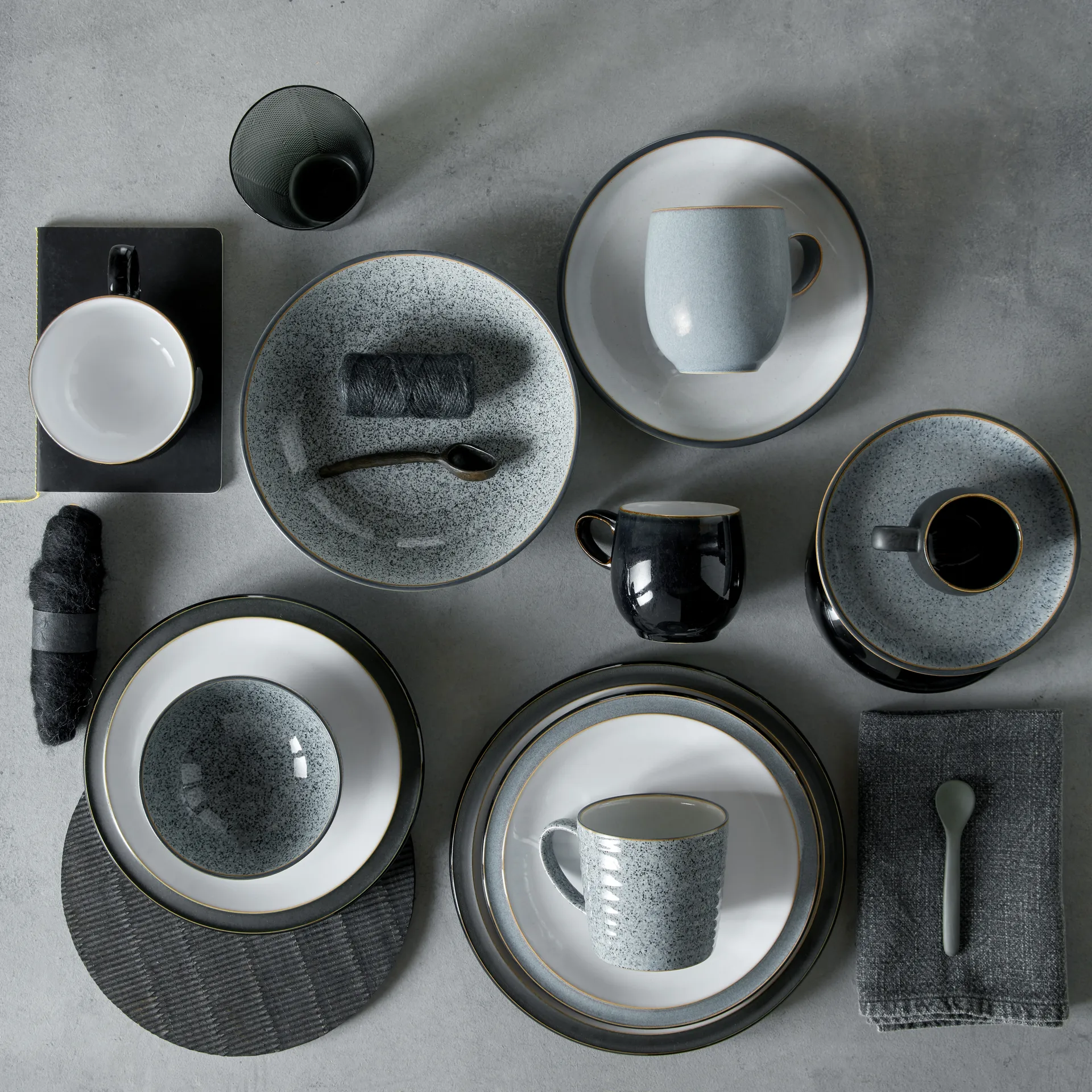 Studio Grey Tigela de massa 22 cm, Granito Denby