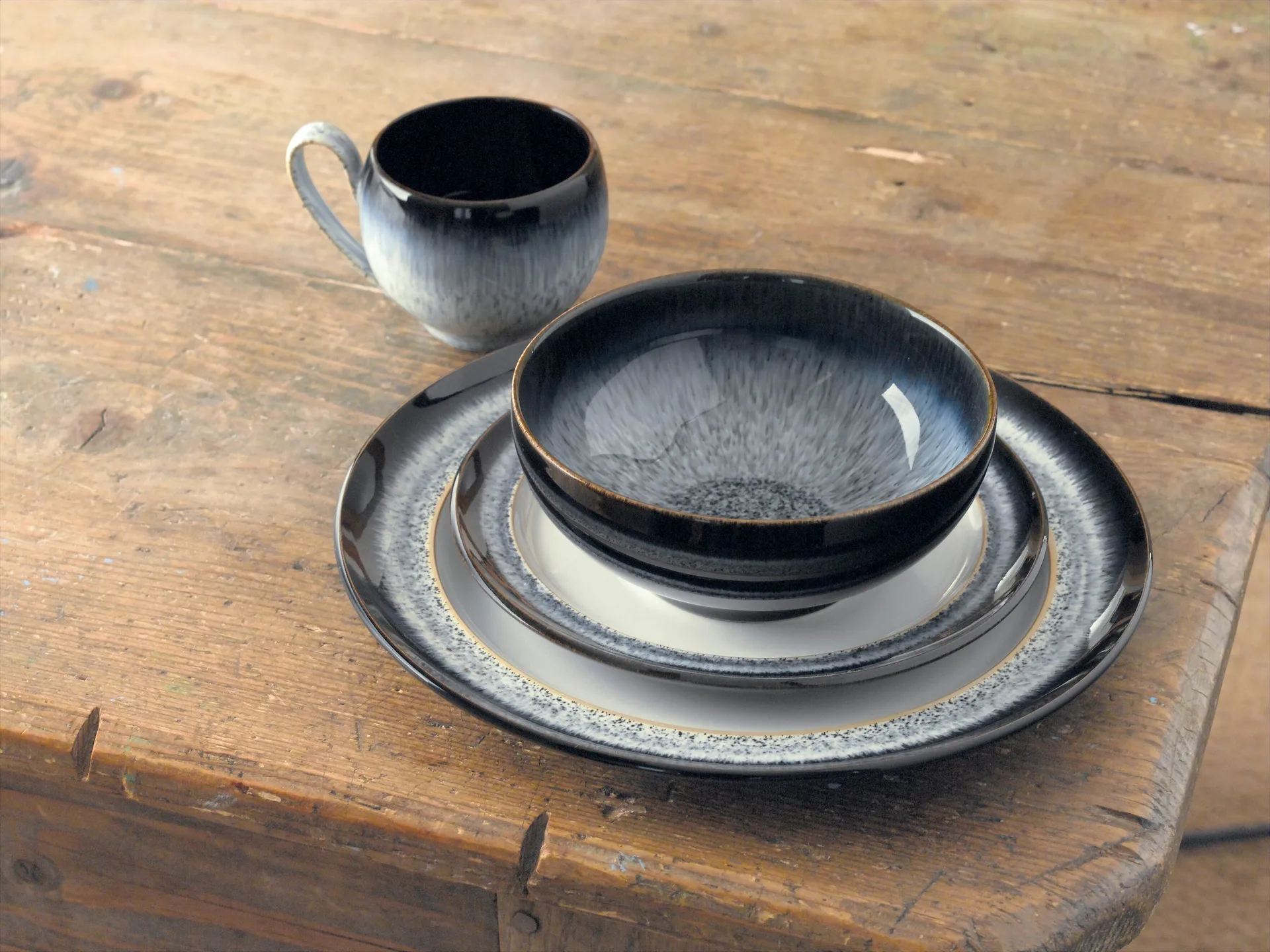 Tigela de macarrão 17,5 cm Halo, Azul-cinza-preto Denby