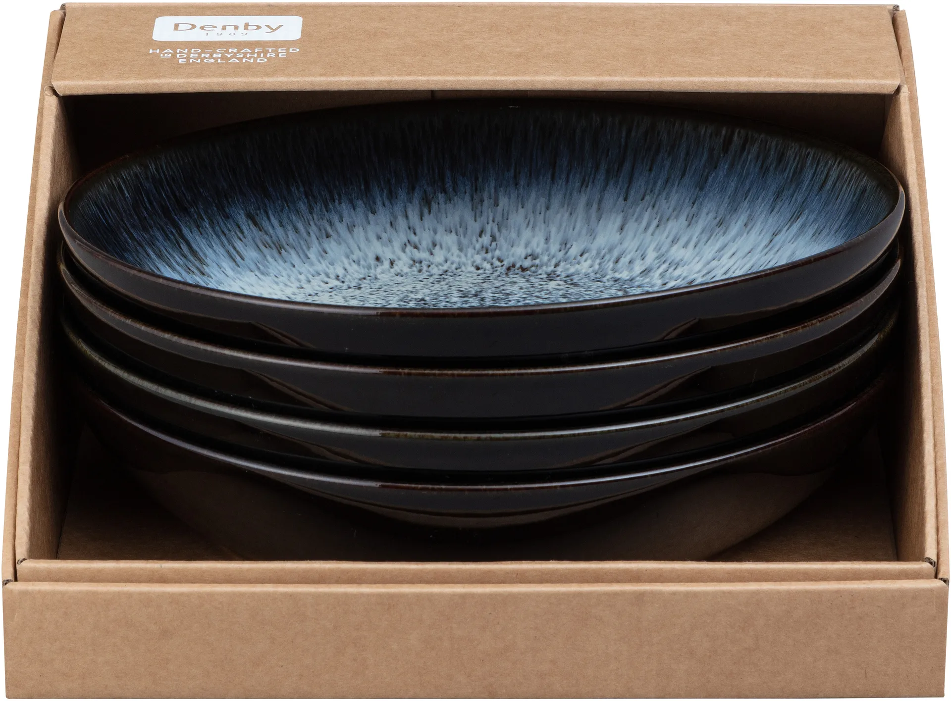 Tigela de massa Halo 22 cm 4-pack, Azul-cinza-preto Denby