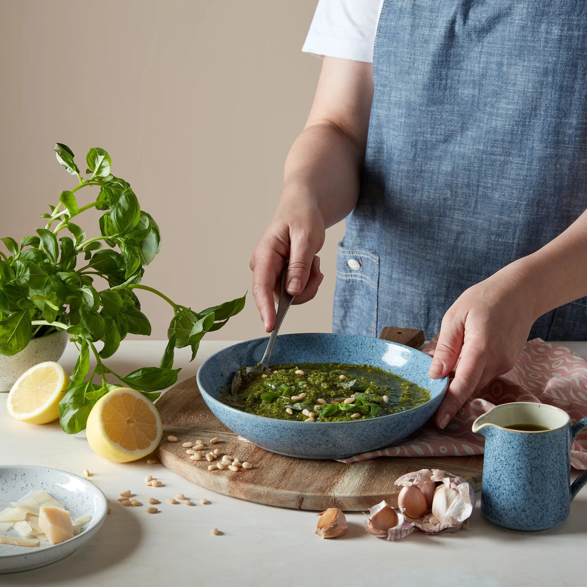 Tigela de massa Studio Blue 22 cm, Pedra Denby