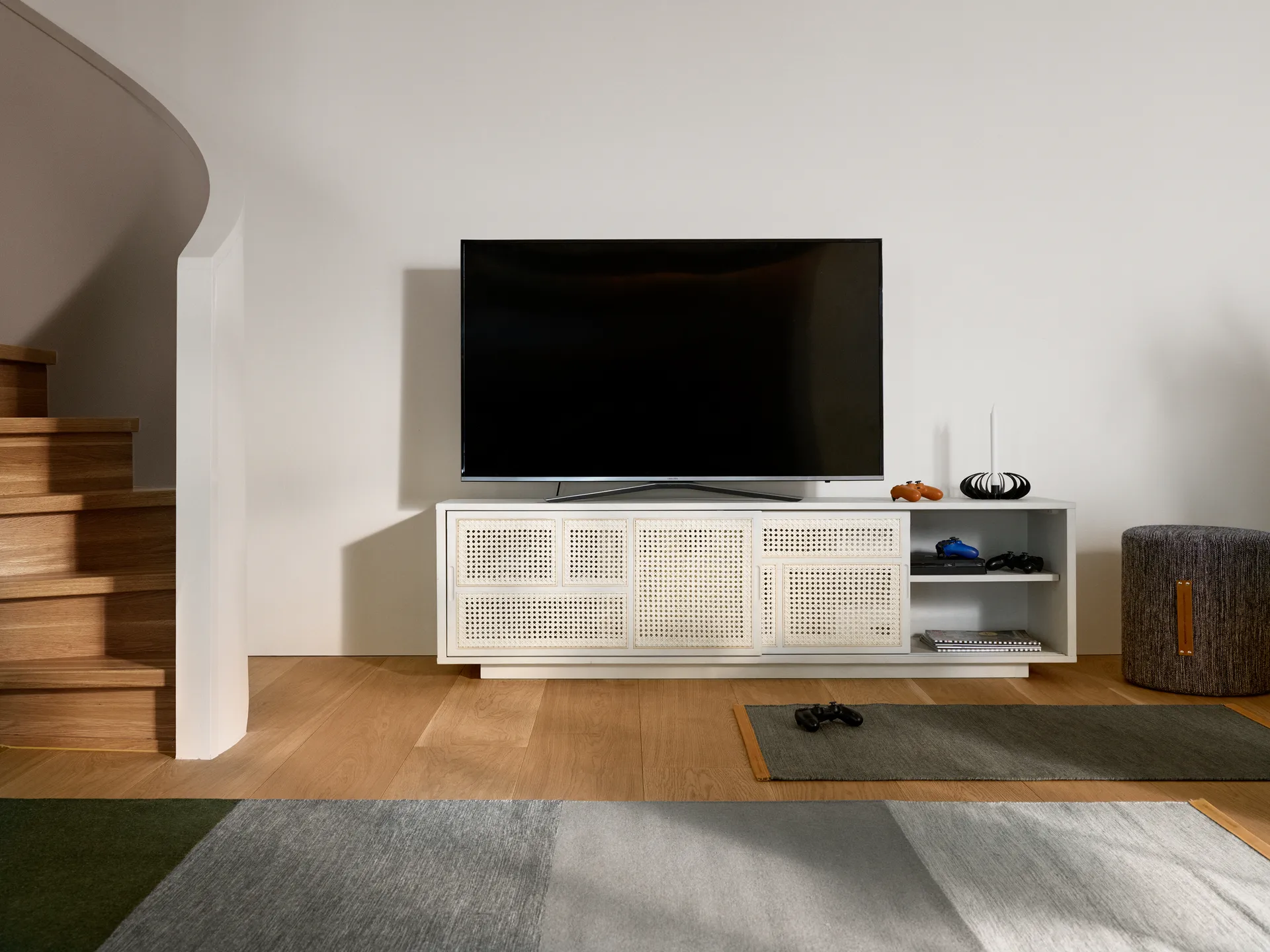 Air mesa baixa, Branco, vime Design House Stockholm