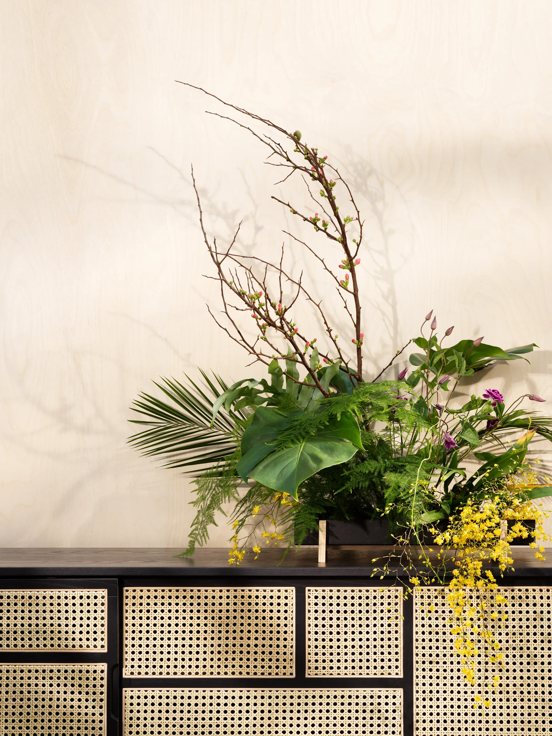 Air mesa baixa, Preto, vime Design House Stockholm