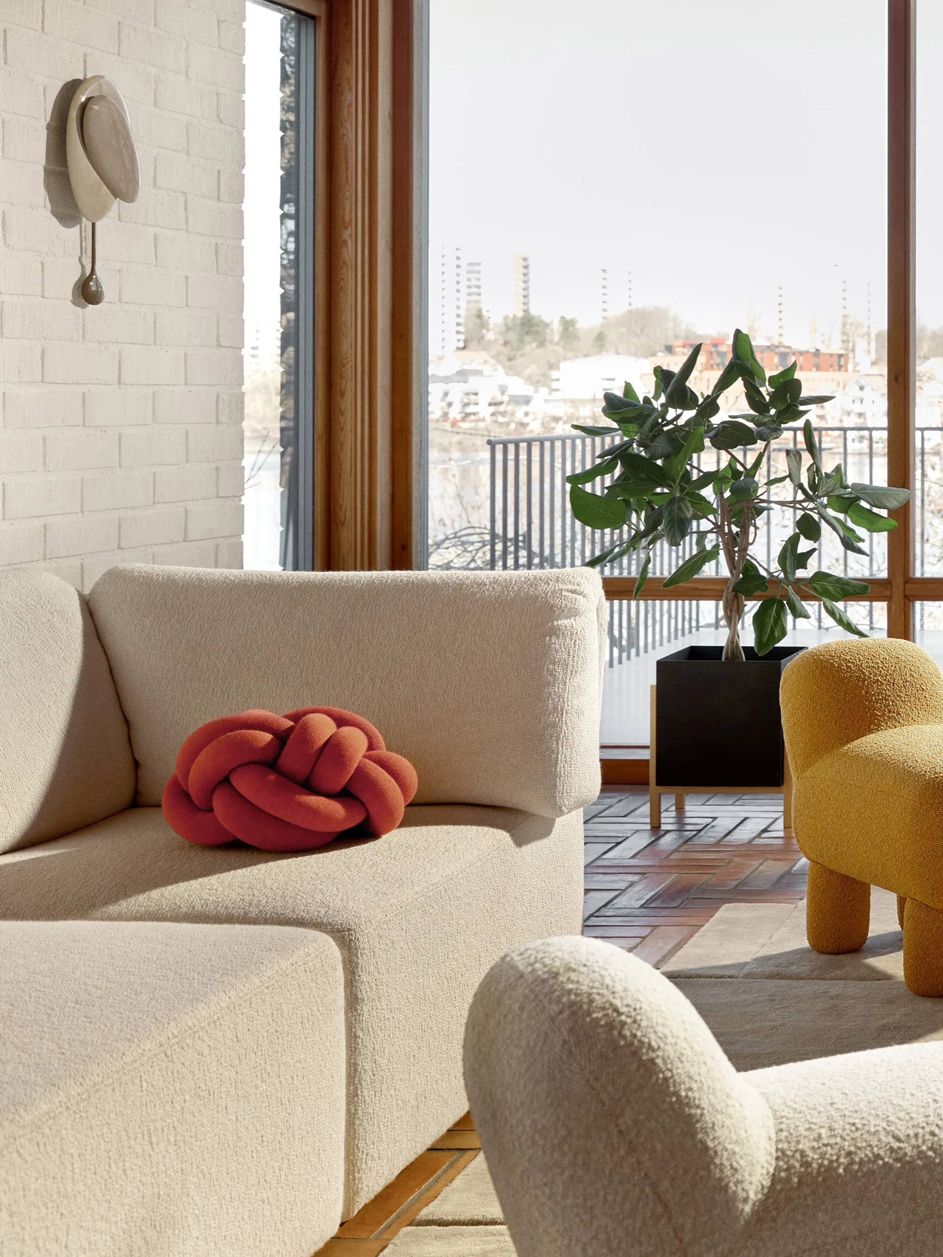 Almofada Knot, Orange red Design House Stockholm