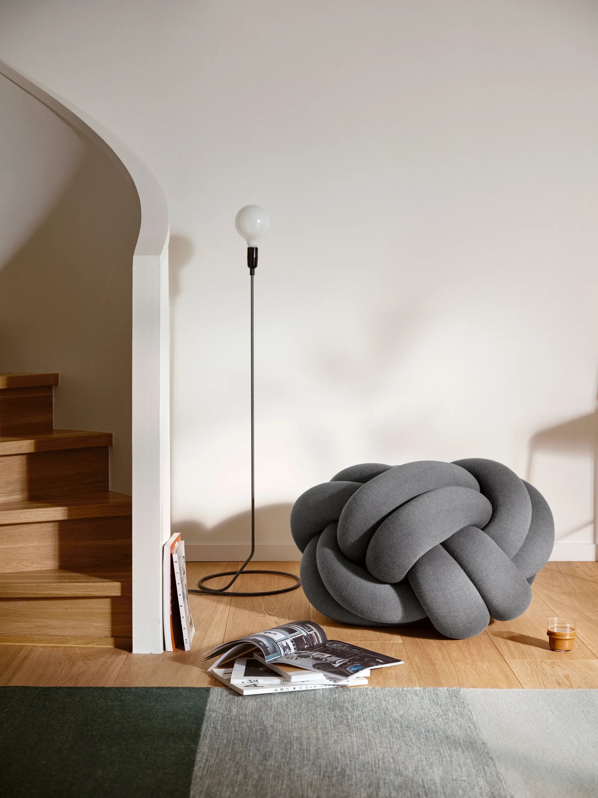 Almofada Knot XL, Cinza Design House Stockholm