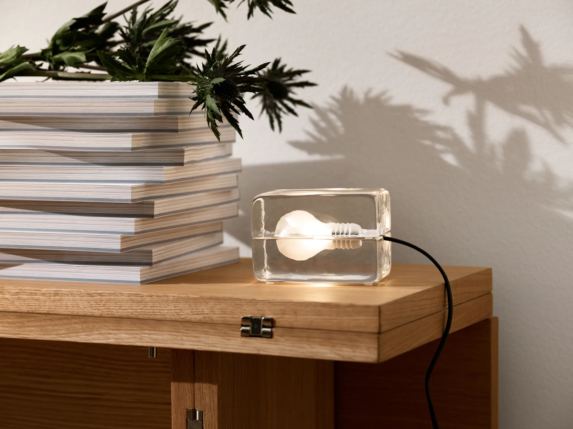 Candeeiro mini Block Lamp, transparente Design House Stockholm