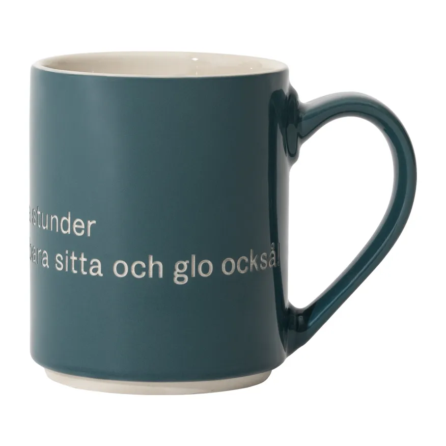 Caneca Astrid Lindgren. and så ska man ju ha, Texto em sueco  Design House Stockholm