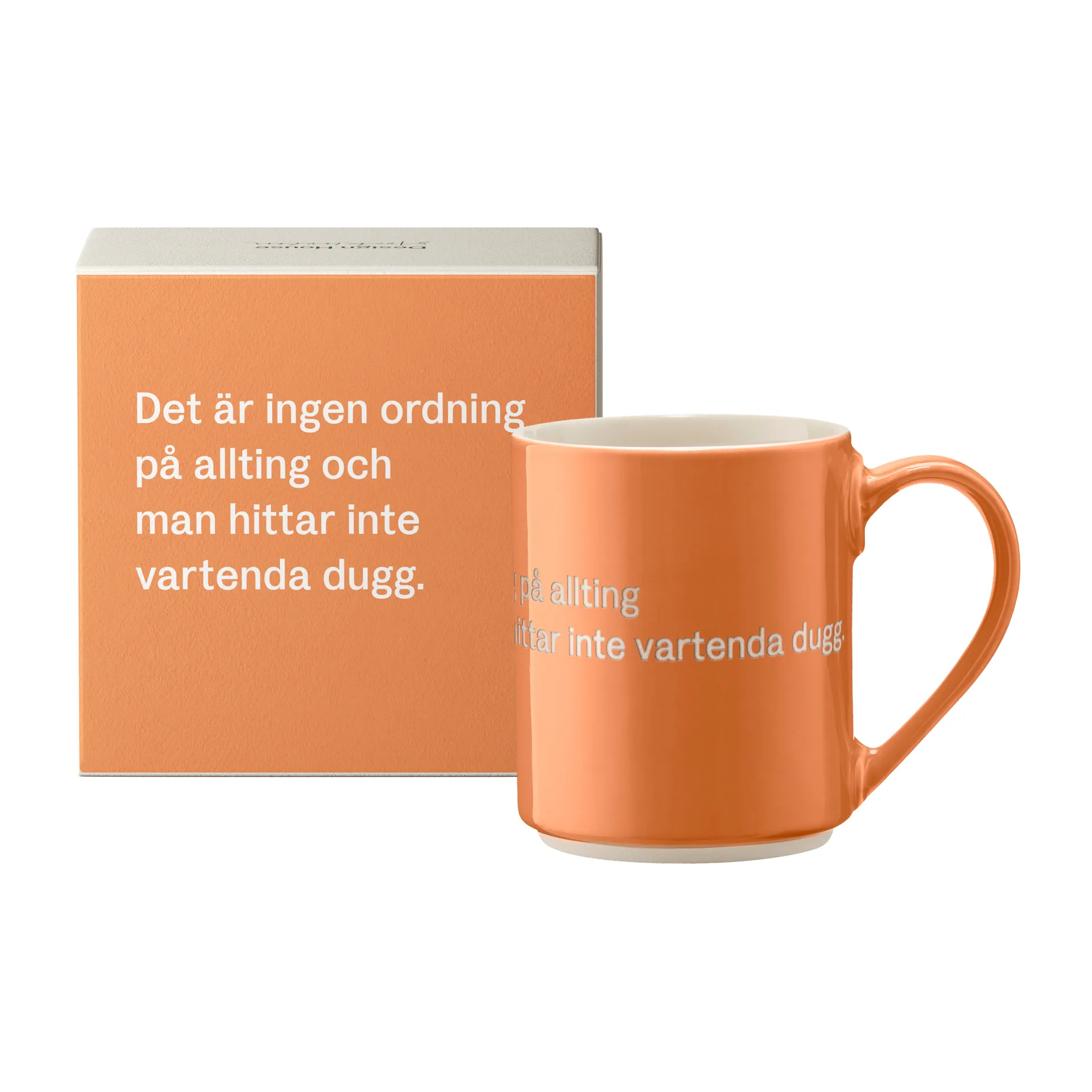 Caneca Astrid Lindgren, Det är ingen ordning…, Texto em sueco Design House Stockholm