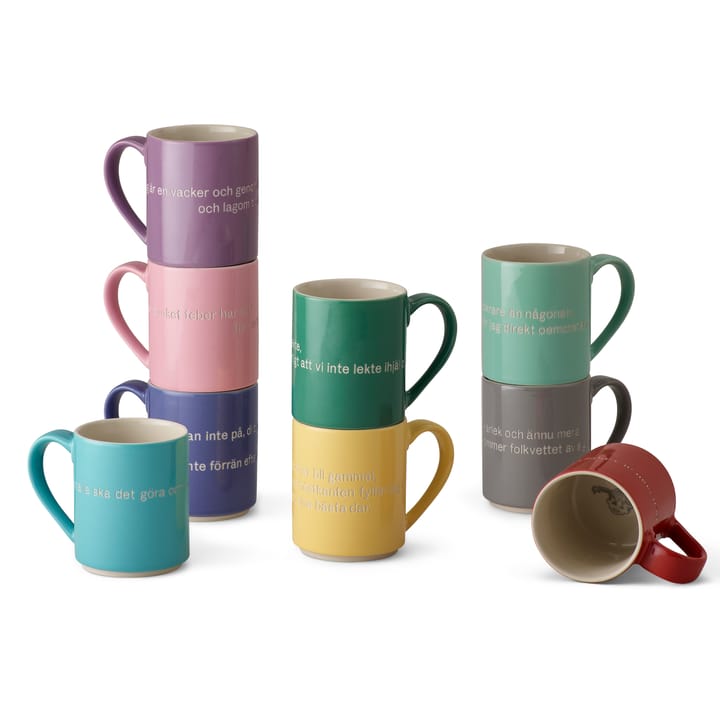 Caneca Astrid Lindgren, I am frecklier…, verde-sueco Design House Stockholm