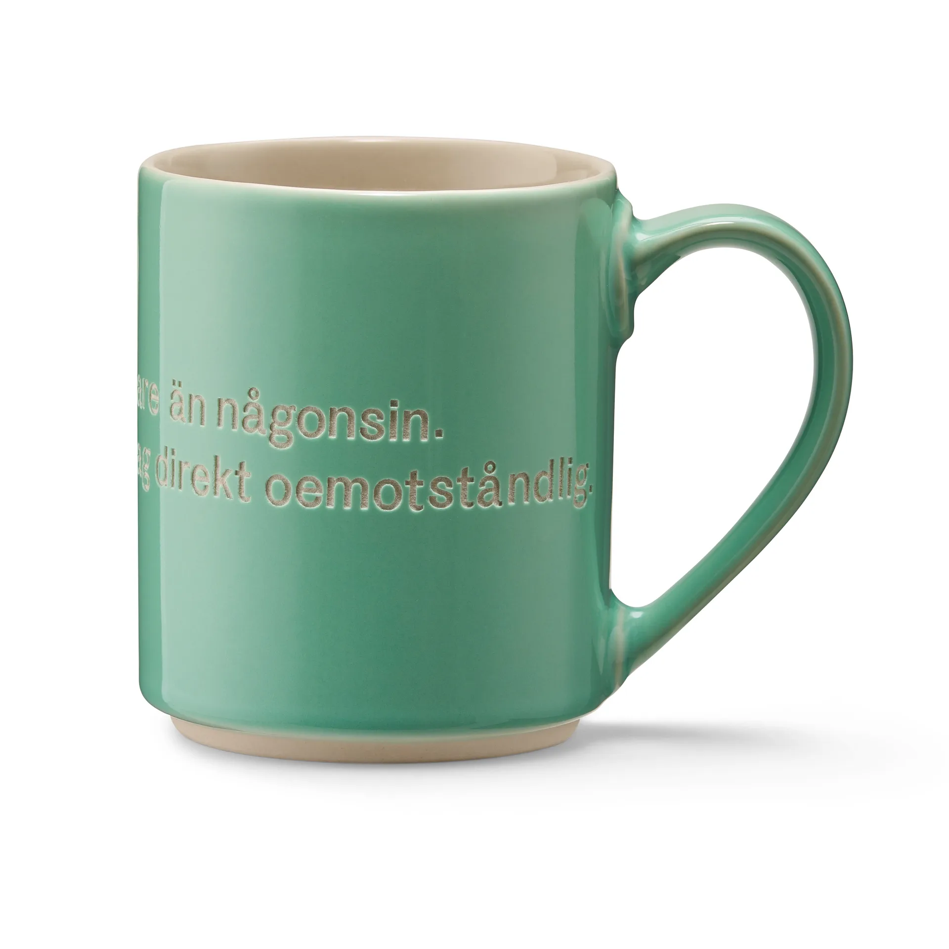 Caneca Astrid Lindgren, I am frecklier…, verde-sueco Design House Stockholm