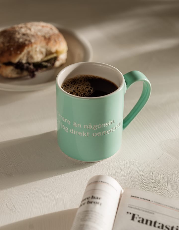 Caneca Astrid Lindgren, I am frecklier…, verde-sueco Design House Stockholm