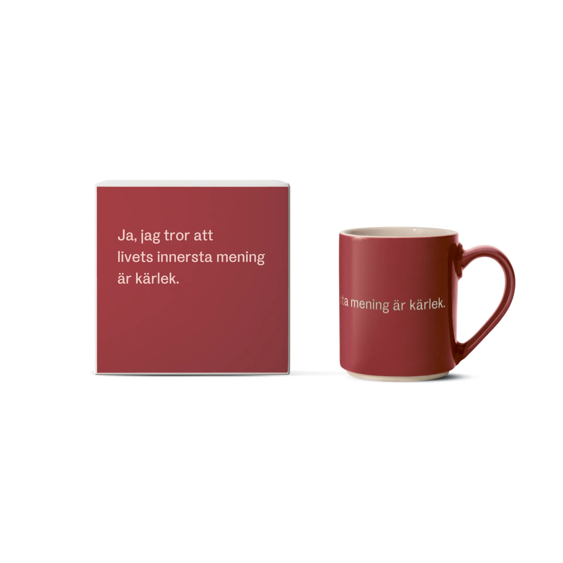 Caneca Astrid Lindgren, ja, jag tror att livets…, Texto sueco Design House Stockholm