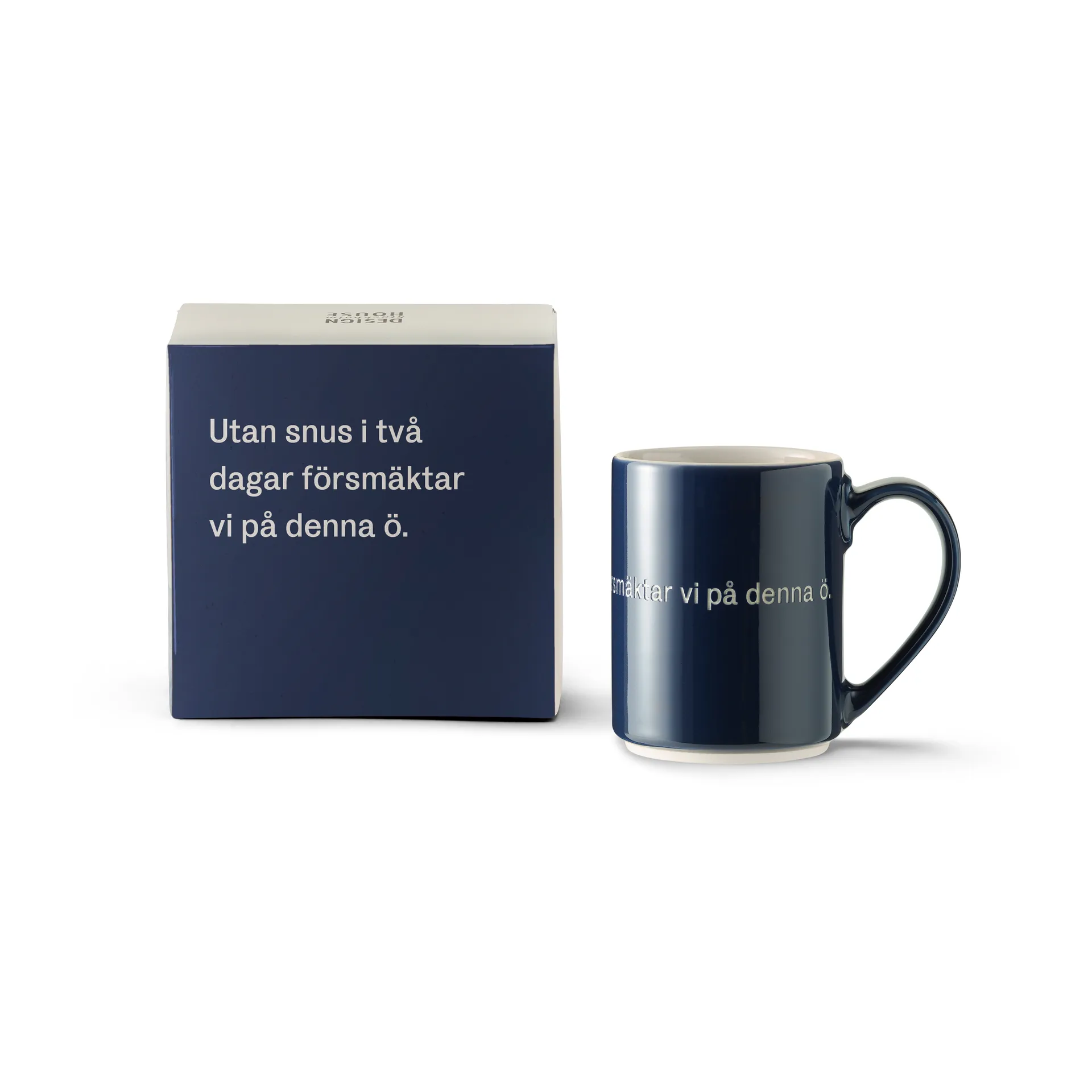 Caneca Astrid Lindgren Utan snus, Texto em sueco Design House Stockholm