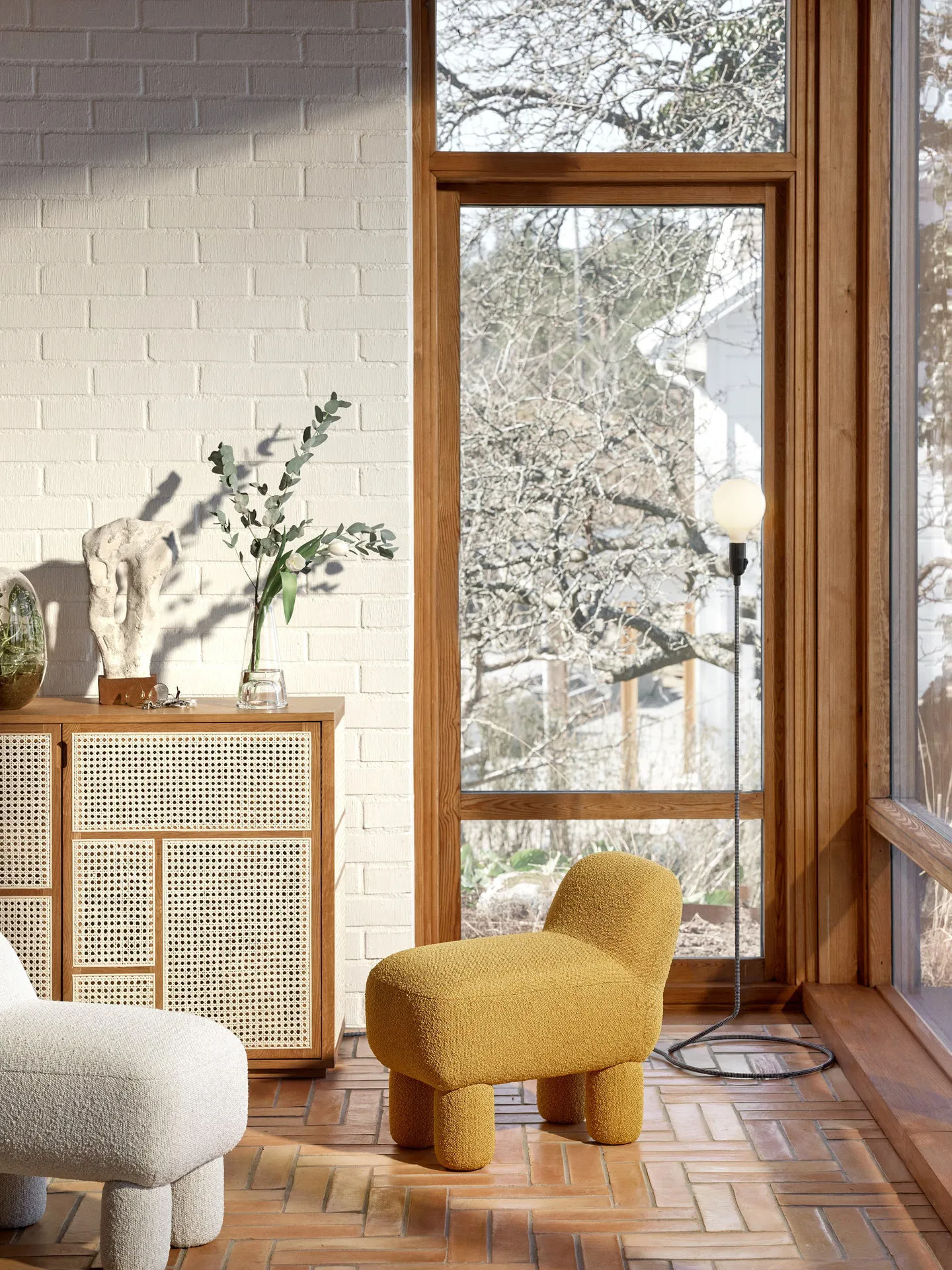 Lulu pufe 36x65 cm, Amarelo Design House Stockholm