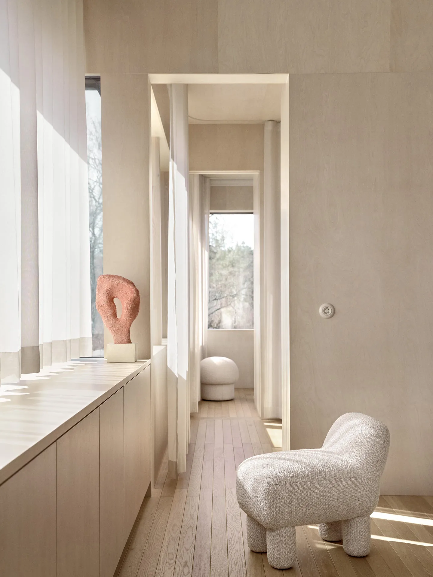 Lulu pufe 36x65 cm, Cream Design House Stockholm