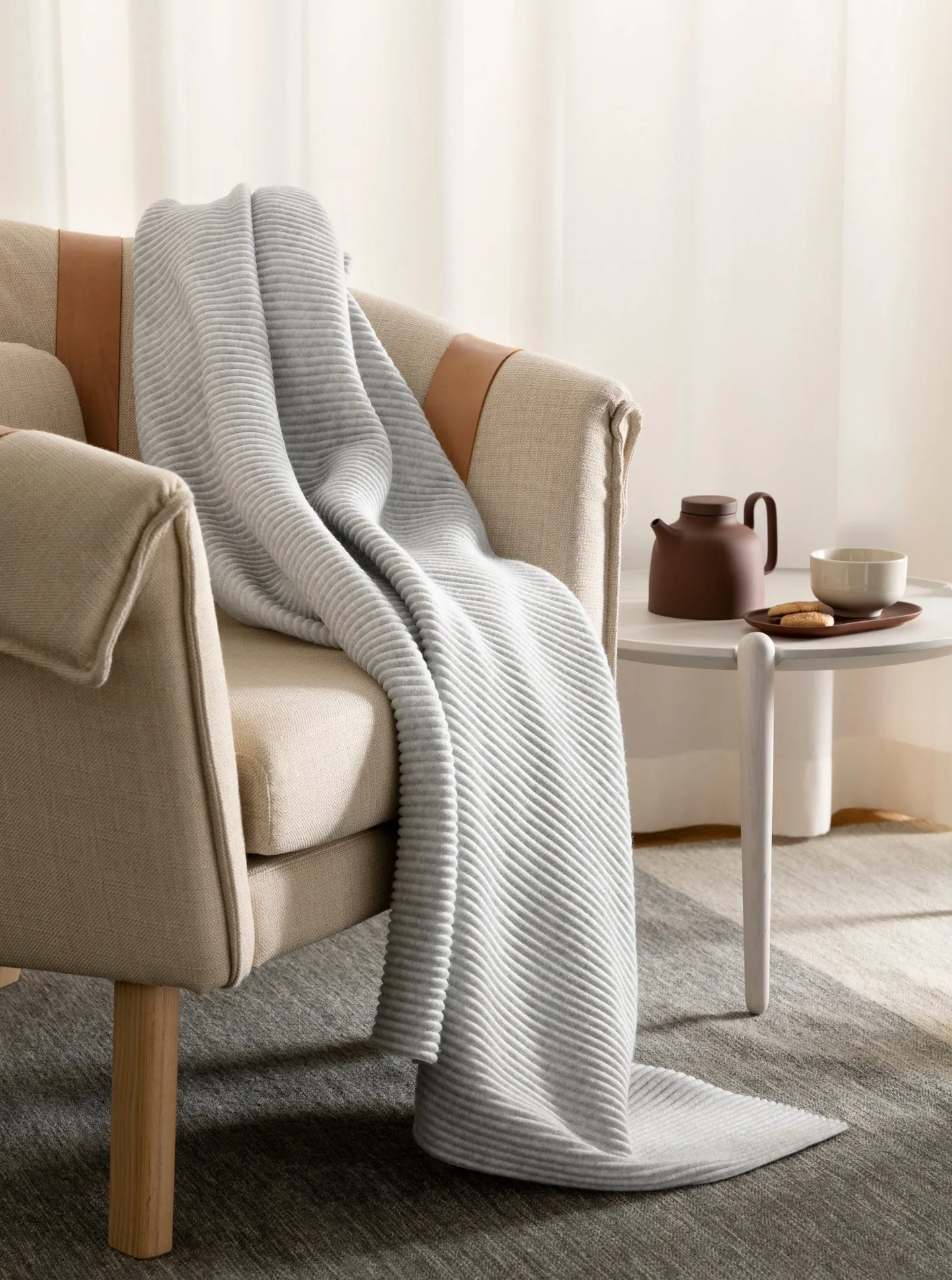 Pleece manta 140x160 cm, Cinza claro Design House Stockholm