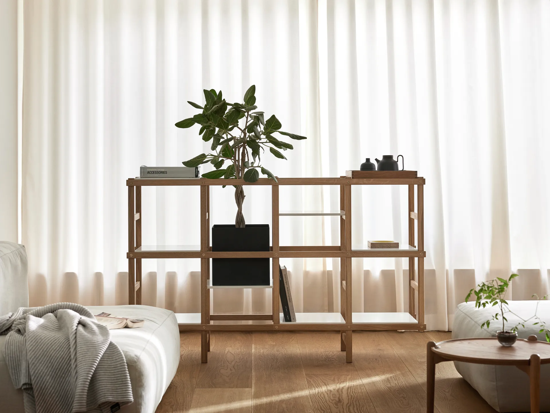 Prateleira Frame M 154 cm, carvalho-branco Design House Stockholm