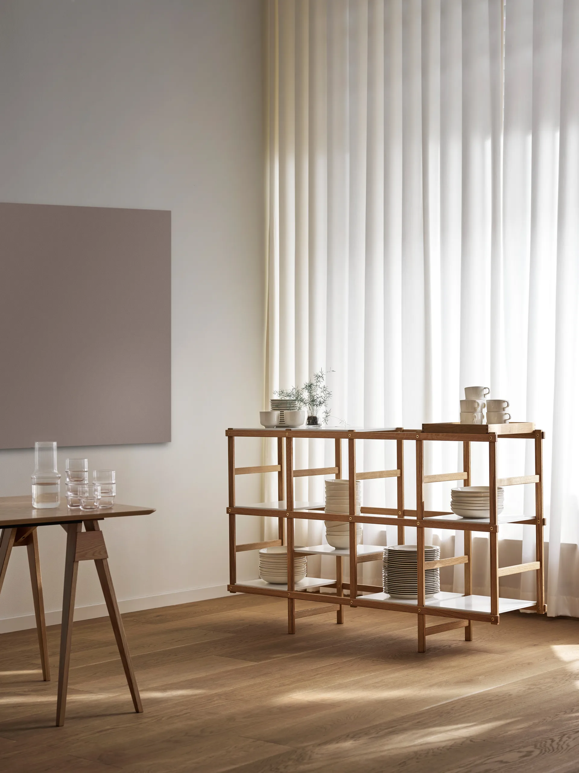 Prateleira Frame M 154 cm, carvalho-branco Design House Stockholm