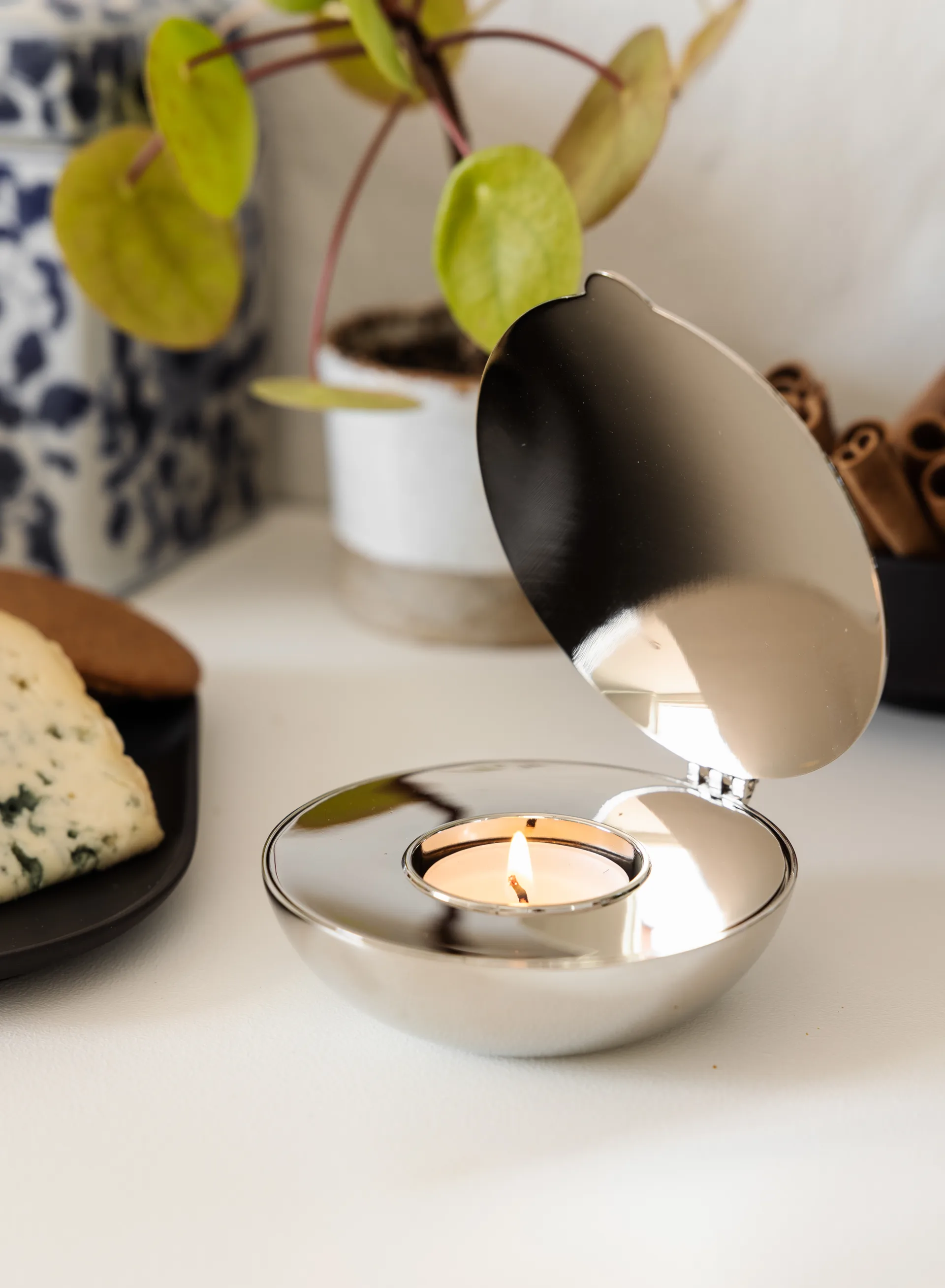 Shell vela votive, nickel Design House Stockholm