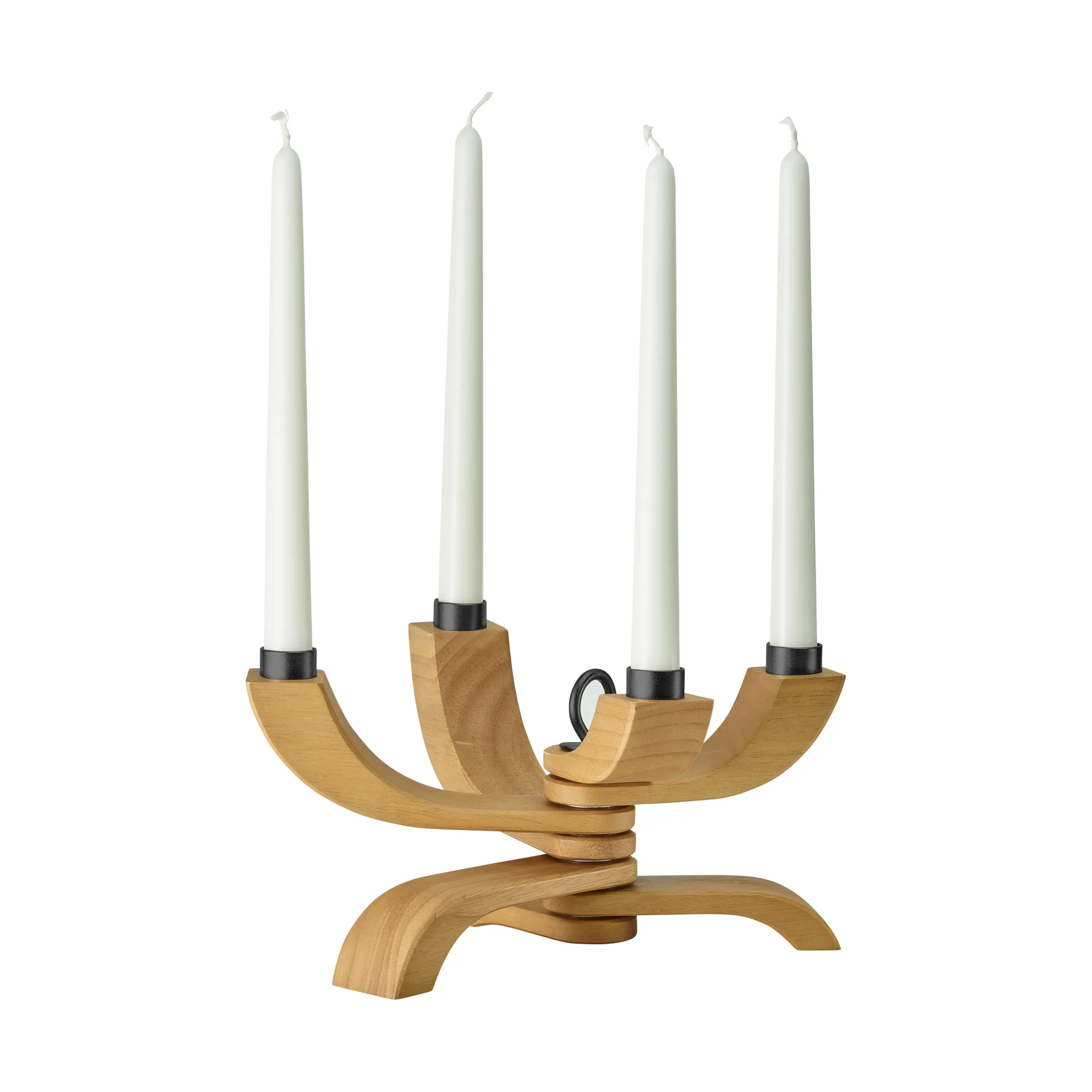 Suporte de velas Nordic Light 4 braços, carvalho Design House Stockholm