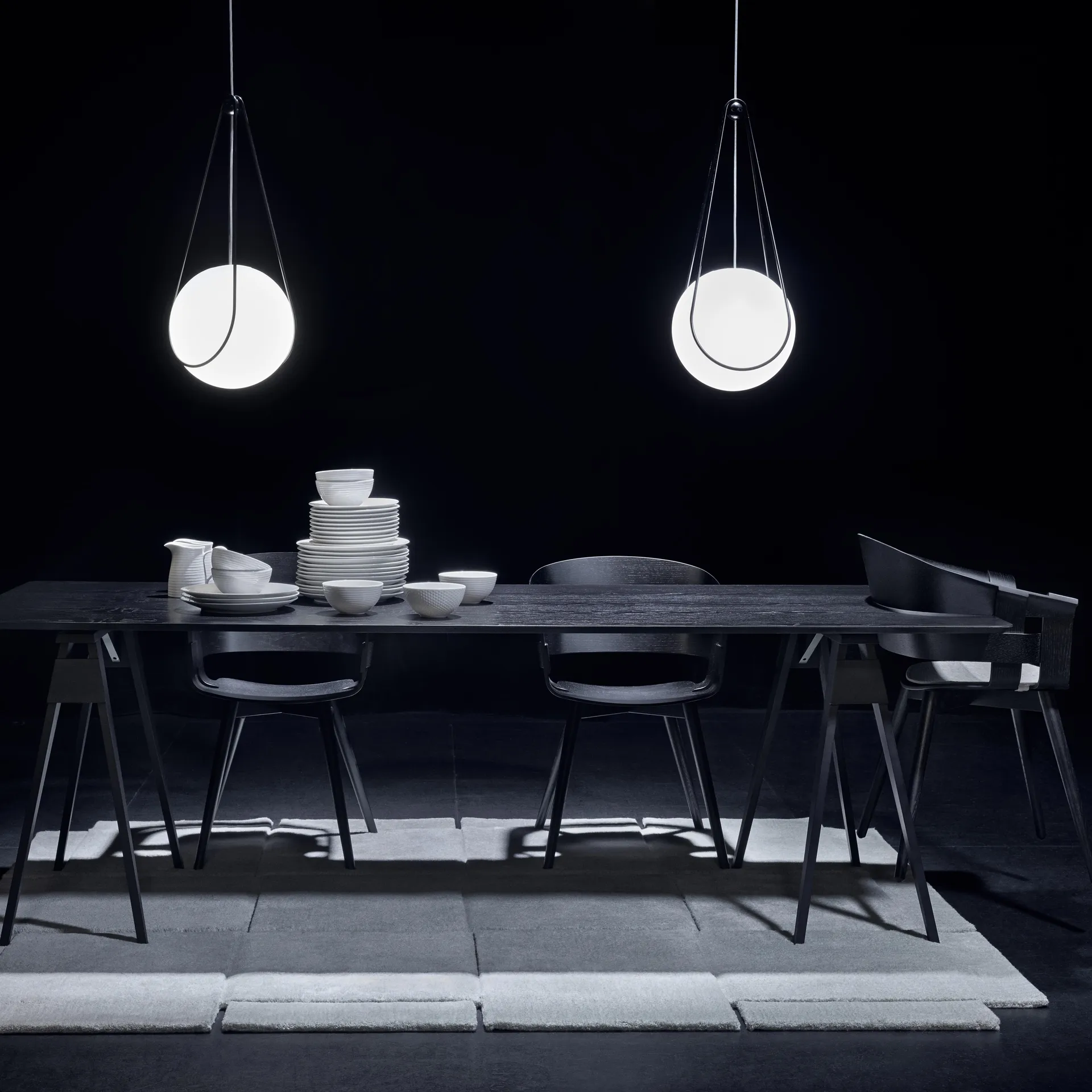 Suporte para candeeiro, Kosmos preto, médio Design House Stockholm