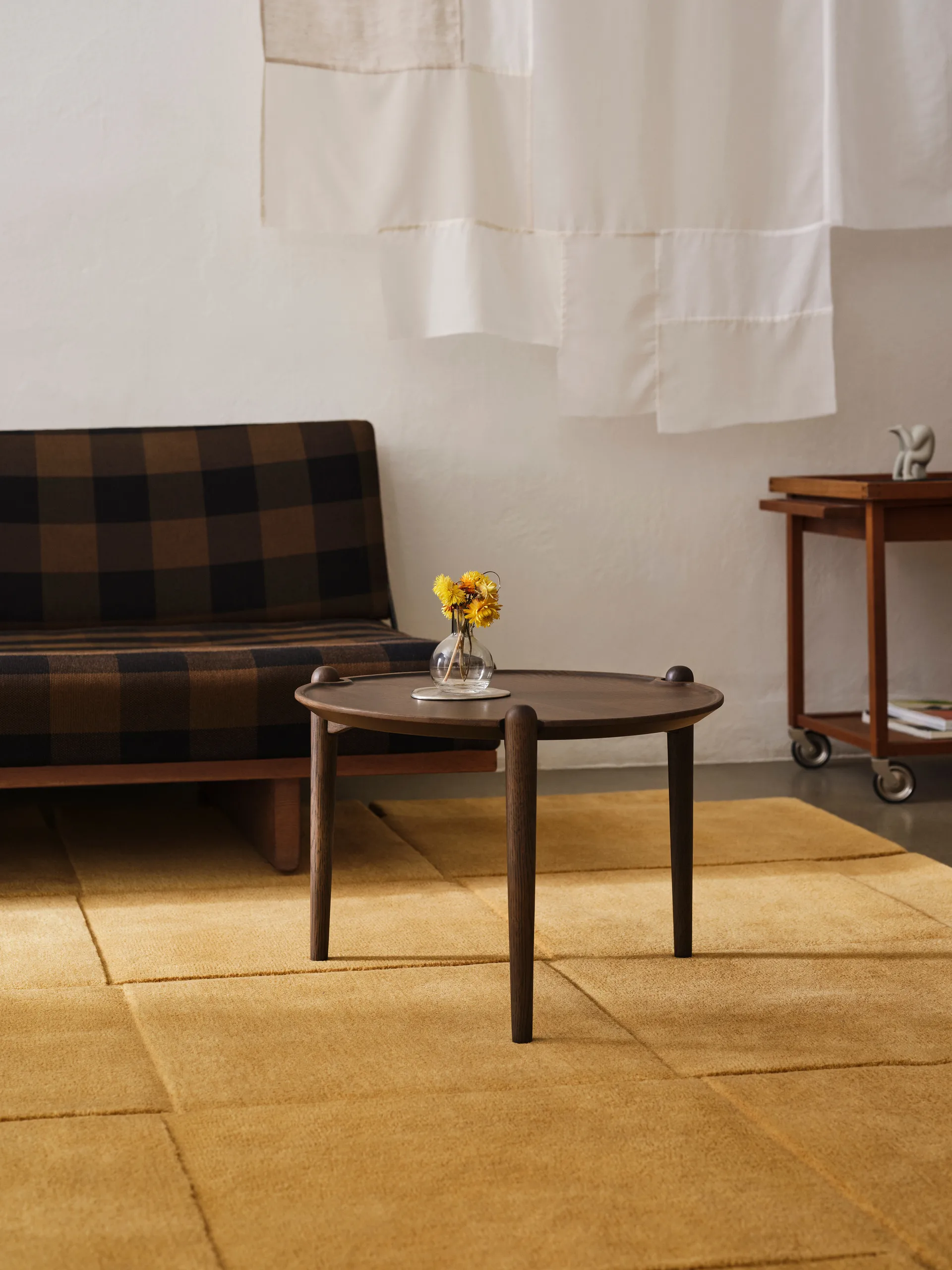 Tapete Basket amarelo ocre, 180x180 cm Design House Stockholm