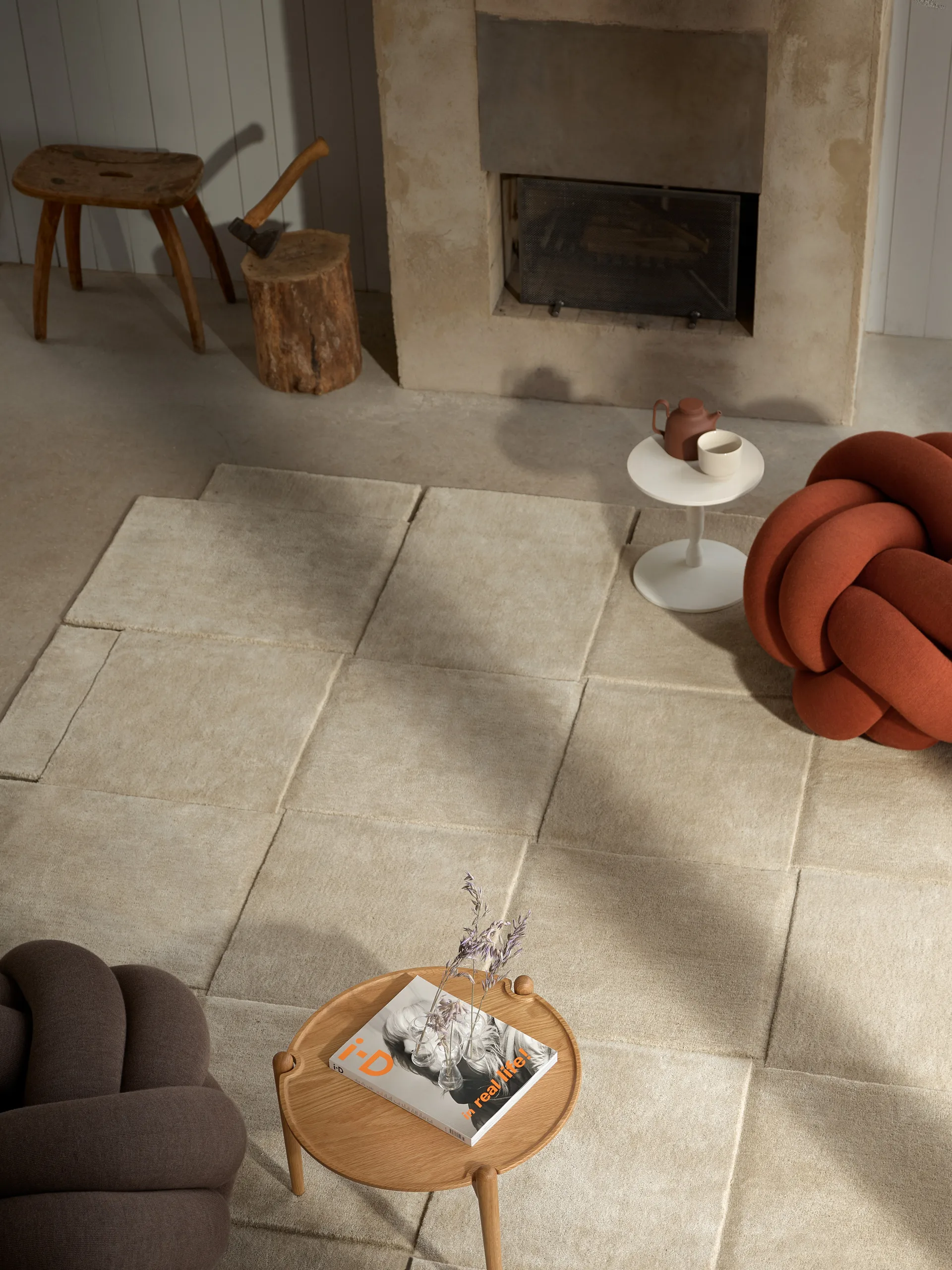 Tapete Basket Beige, 245x245 cm Design House Stockholm