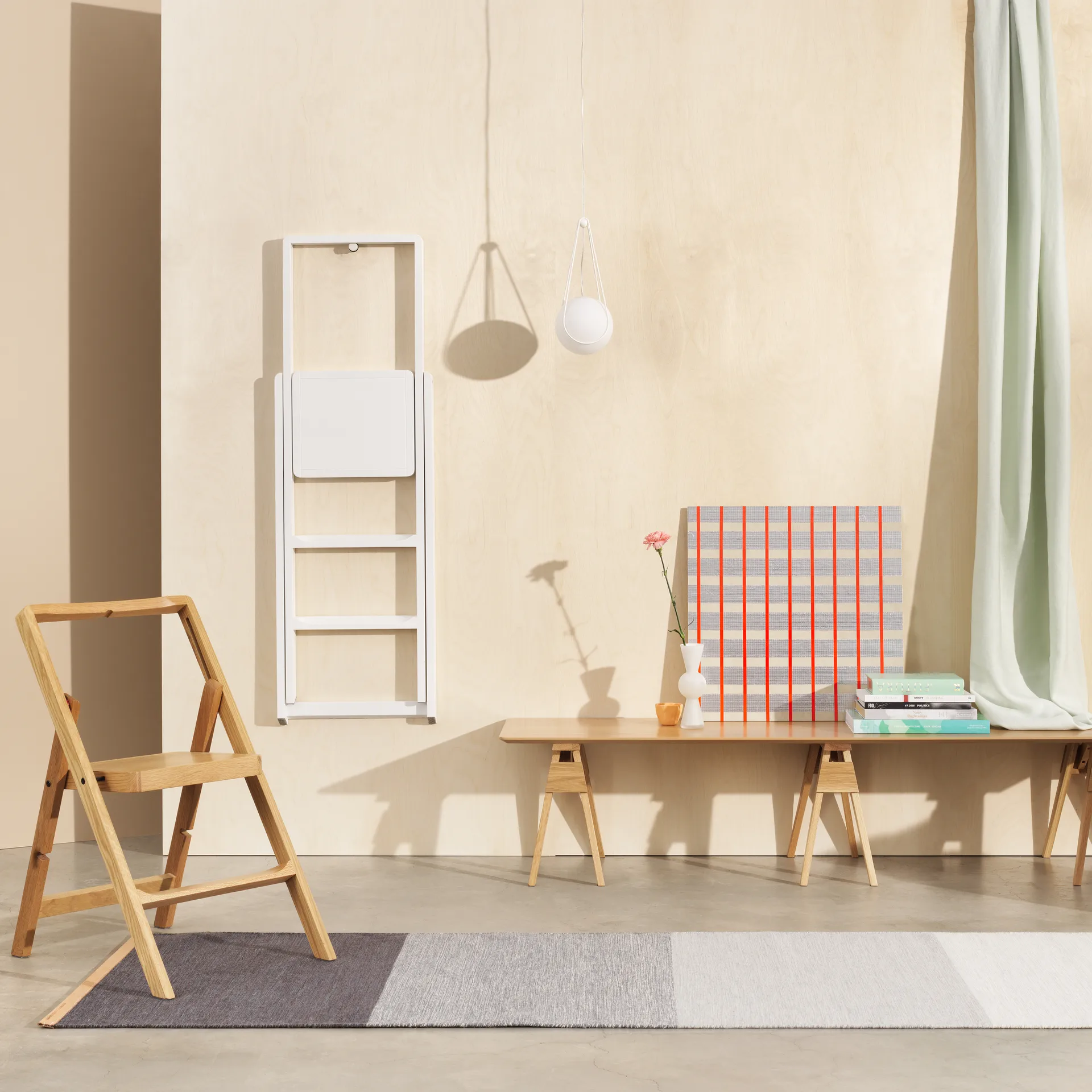 Tapete Fields 80x250 cm, azul-cinza Design House Stockholm