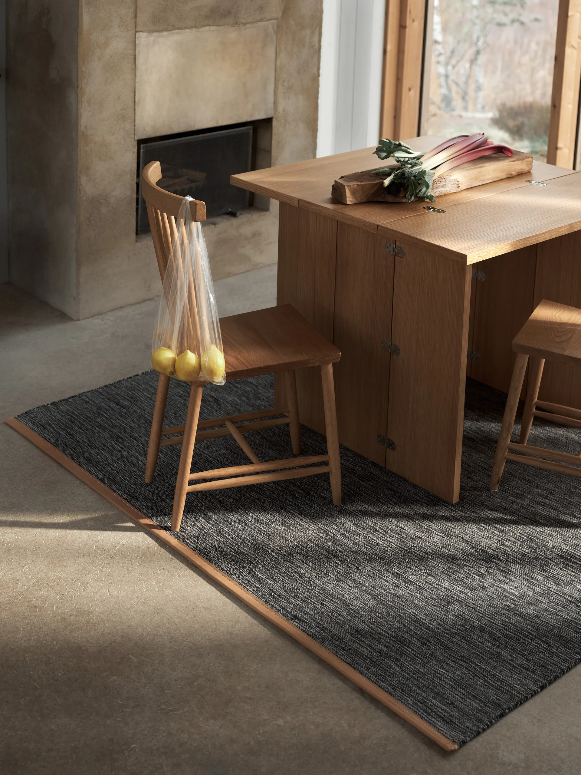 Tapete grande Björk cinza escuro, 200x300 cm Design House Stockholm