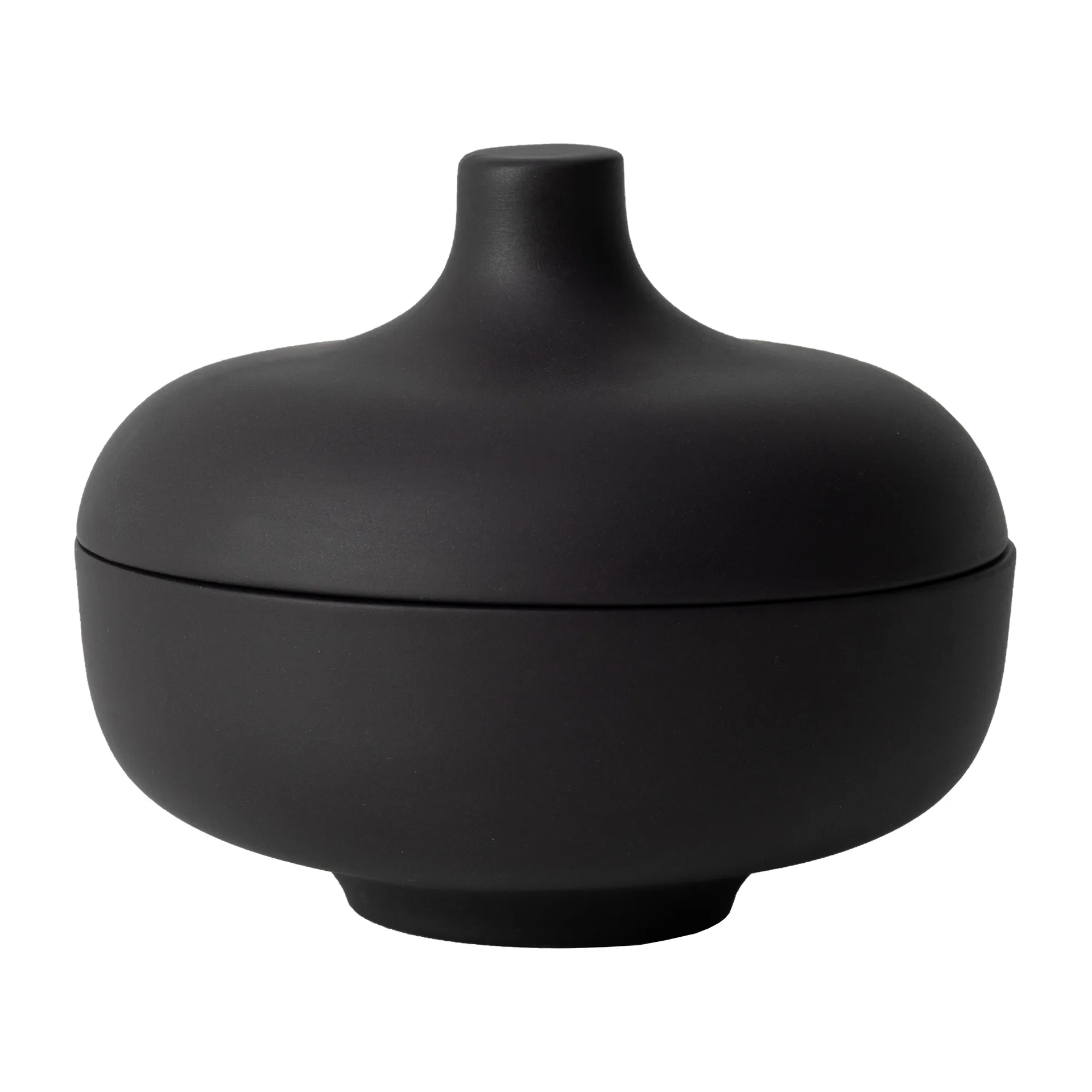 Tigela com tampa Sand M Ø12 cm, Black clay Design House Stockholm