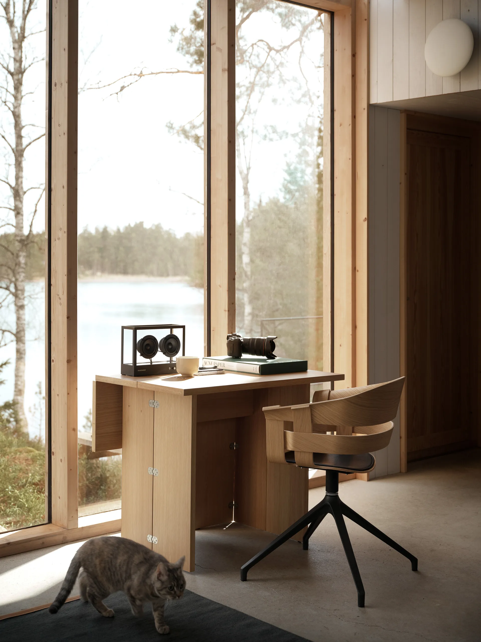 Wick Chair cadeira de escritório, Carvalho - pés cinza em metal Design House Stockholm