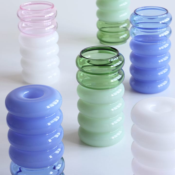 Bubble 2-em-1 vaso e castiçal 13,5 cm, Blue Design Letters