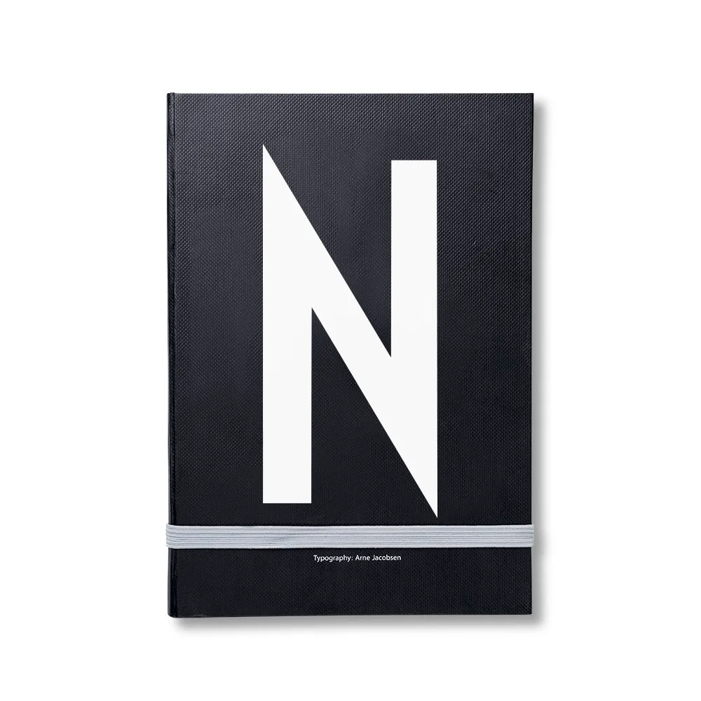 Caderno de notas pessoal Design Letters, N Design Letters