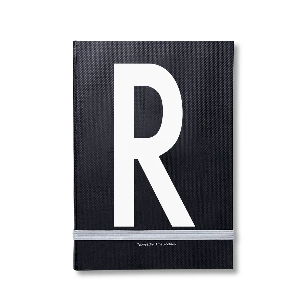 Caderno de notas pessoal Design Letters, R Design Letters