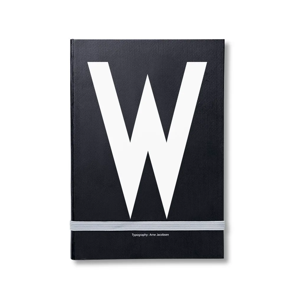 Caderno de notas pessoal Design Letters, W Design Letters