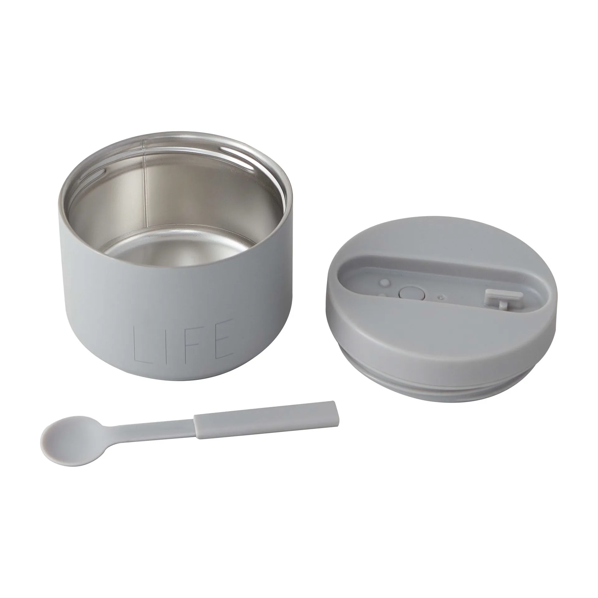 Caixa termo para comida Design Letters, pequena, Life-Grey Design Letters