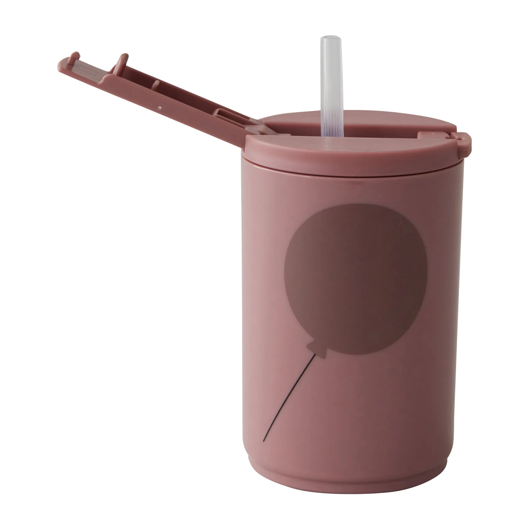 Caneca térmico com canudo Design Letters 33 cl , Ash rose  Design Letters