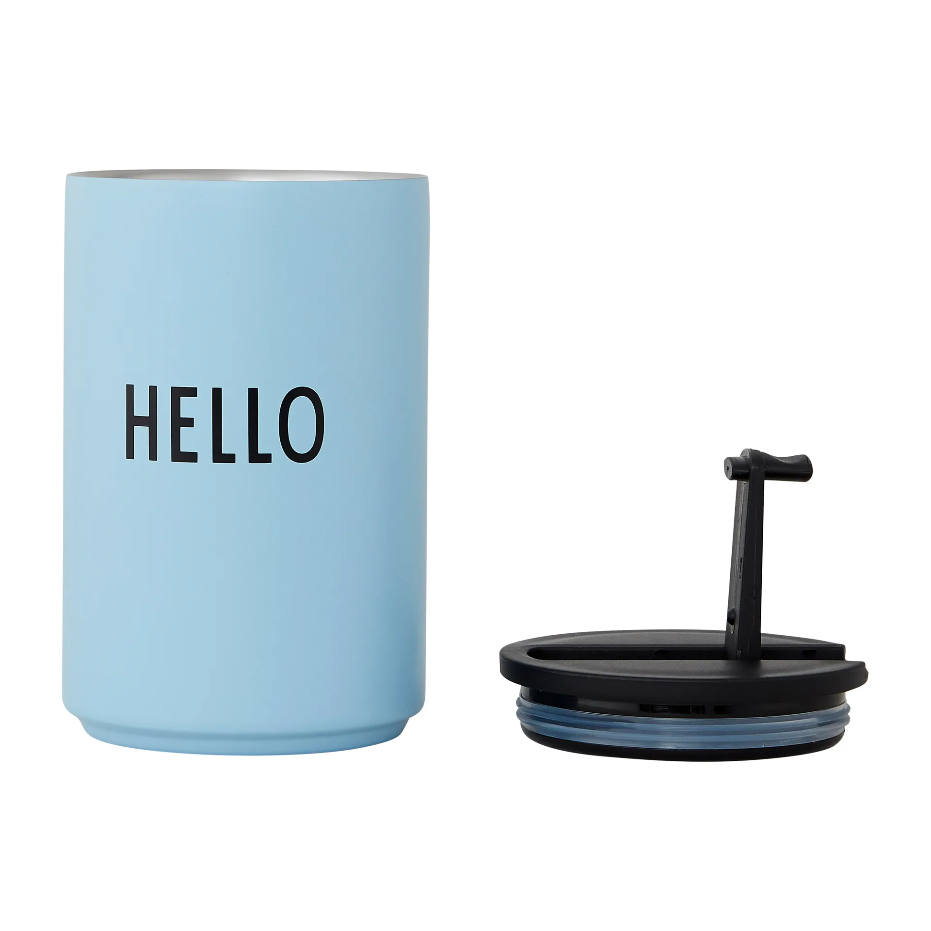 Caneca termo Design Letters, Light blue-hello Design Letters