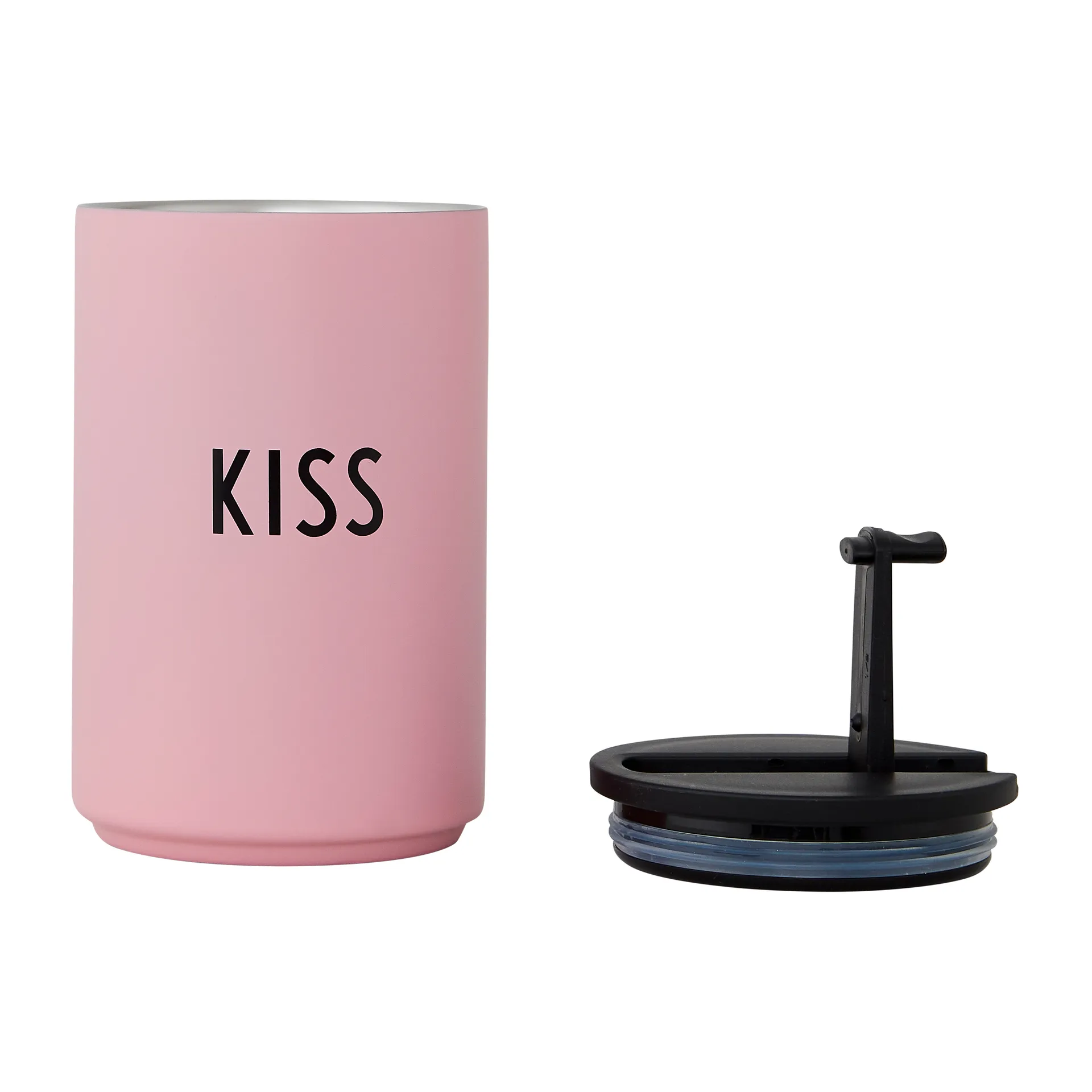 Caneca termo Design Letters, Pink-kiss Design Letters