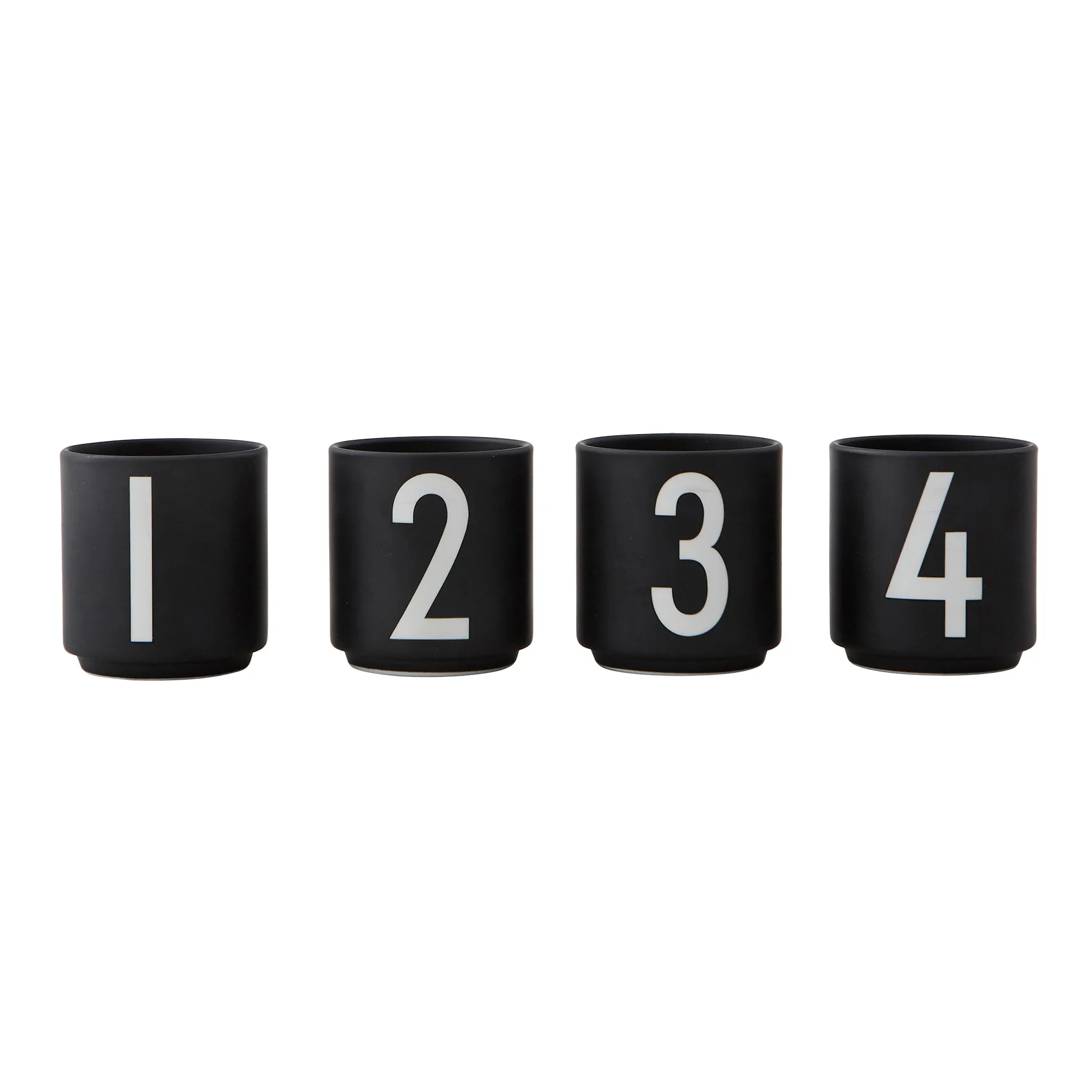 Chávena de expresso Design Letters preto, 4 un., Preto Design Letters