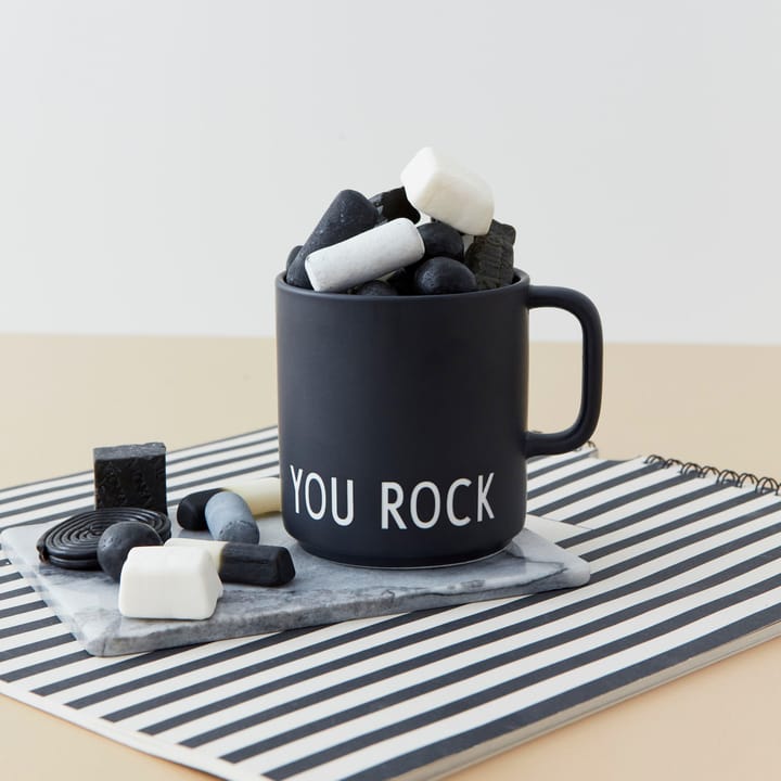 Chávena favourite com pega Design Letters 25 cl, you rock  Design Letters