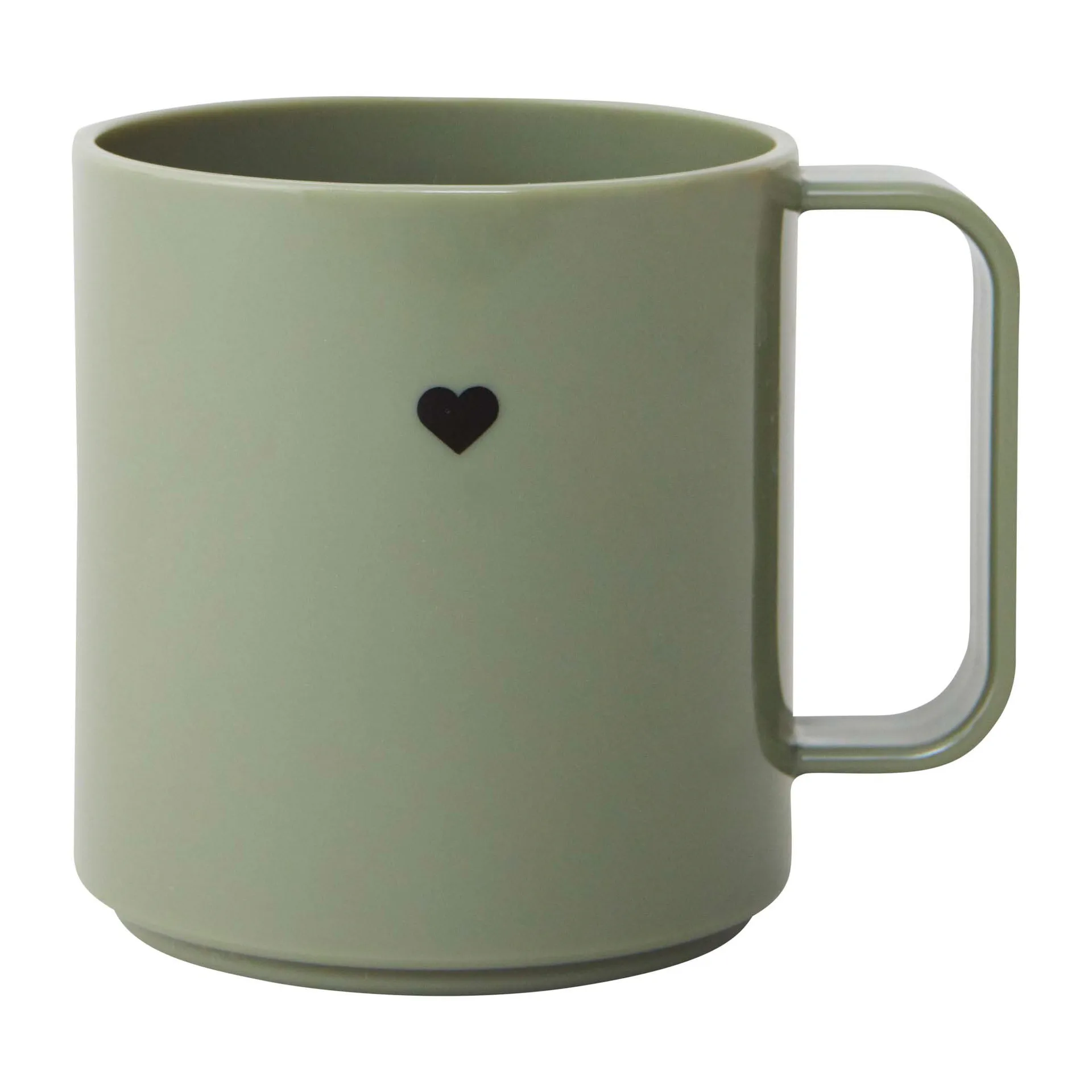 Chávena Love mini com pega Design Letters, Verde azeitona Design Letters