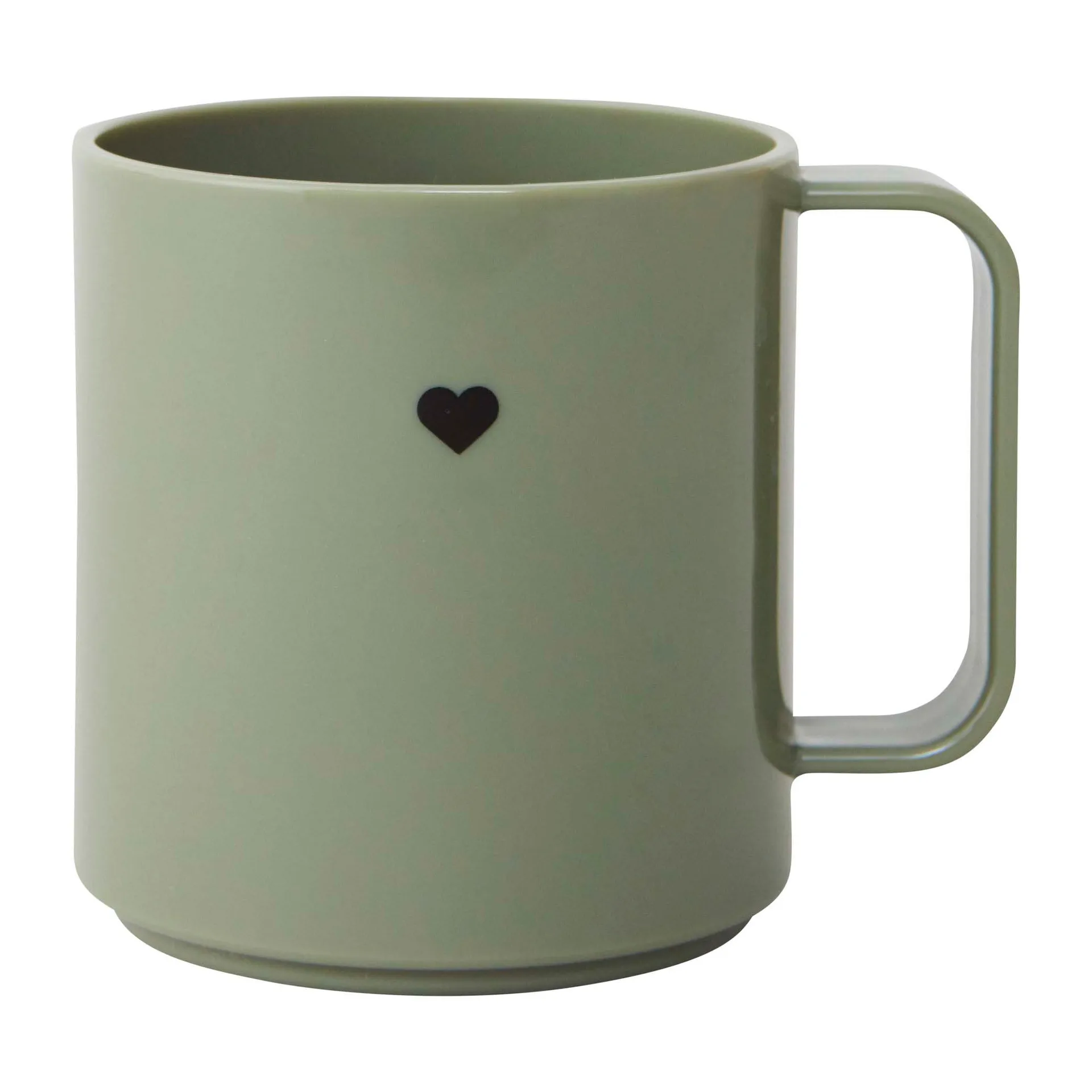 Chávena Love mini com pega Design Letters, Verde azeitona Design Letters