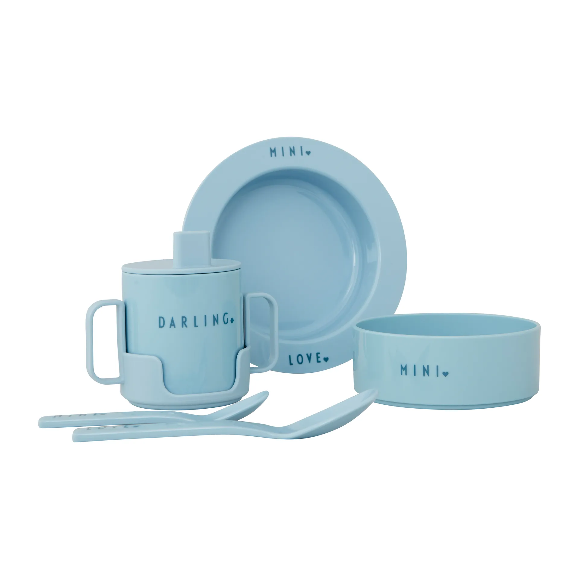 Conjunto de bebé Design Letters, Light blue Design Letters